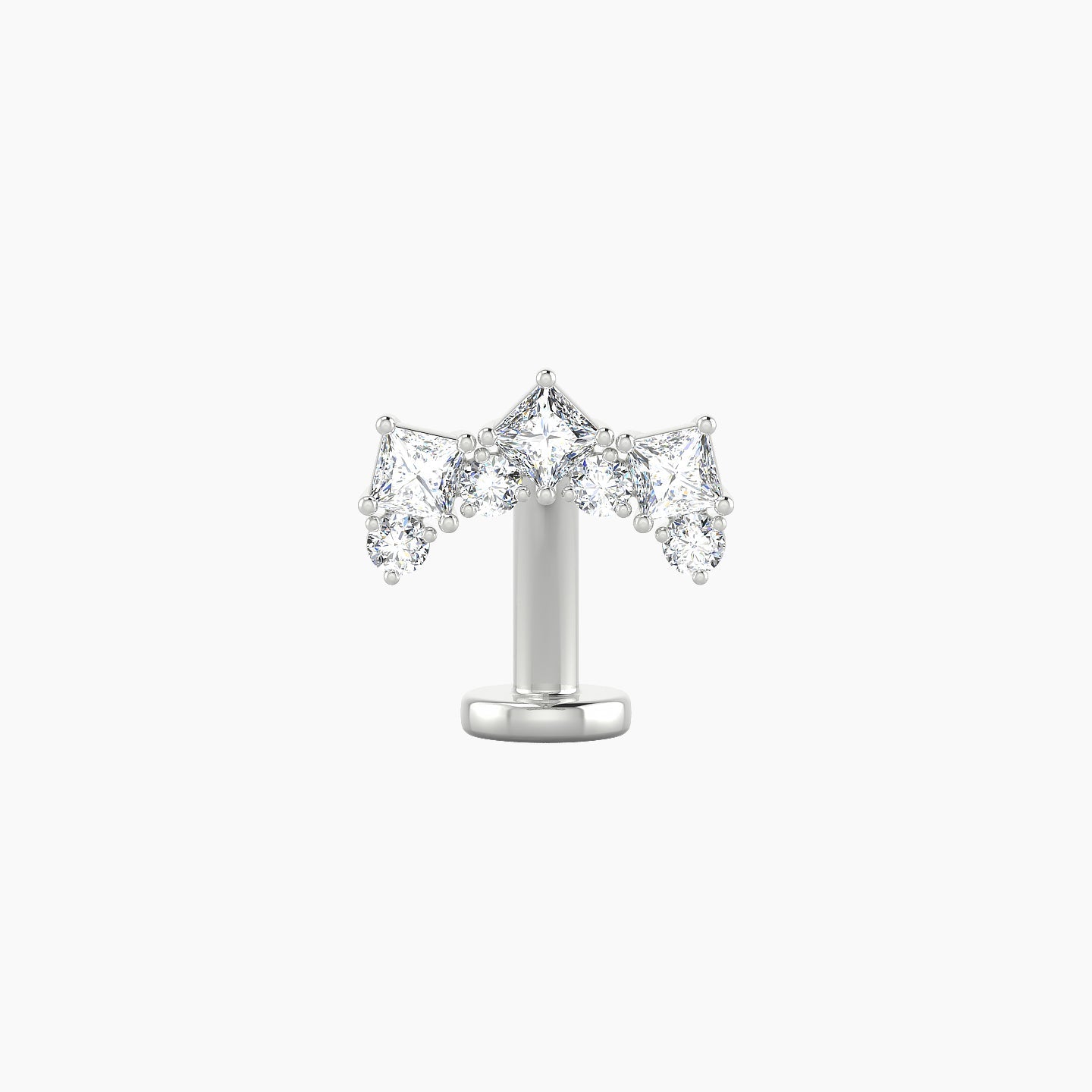 Ariana  M | 18k White Gold 9.5 mm 10 mm Diamond Floating Navel Piercing