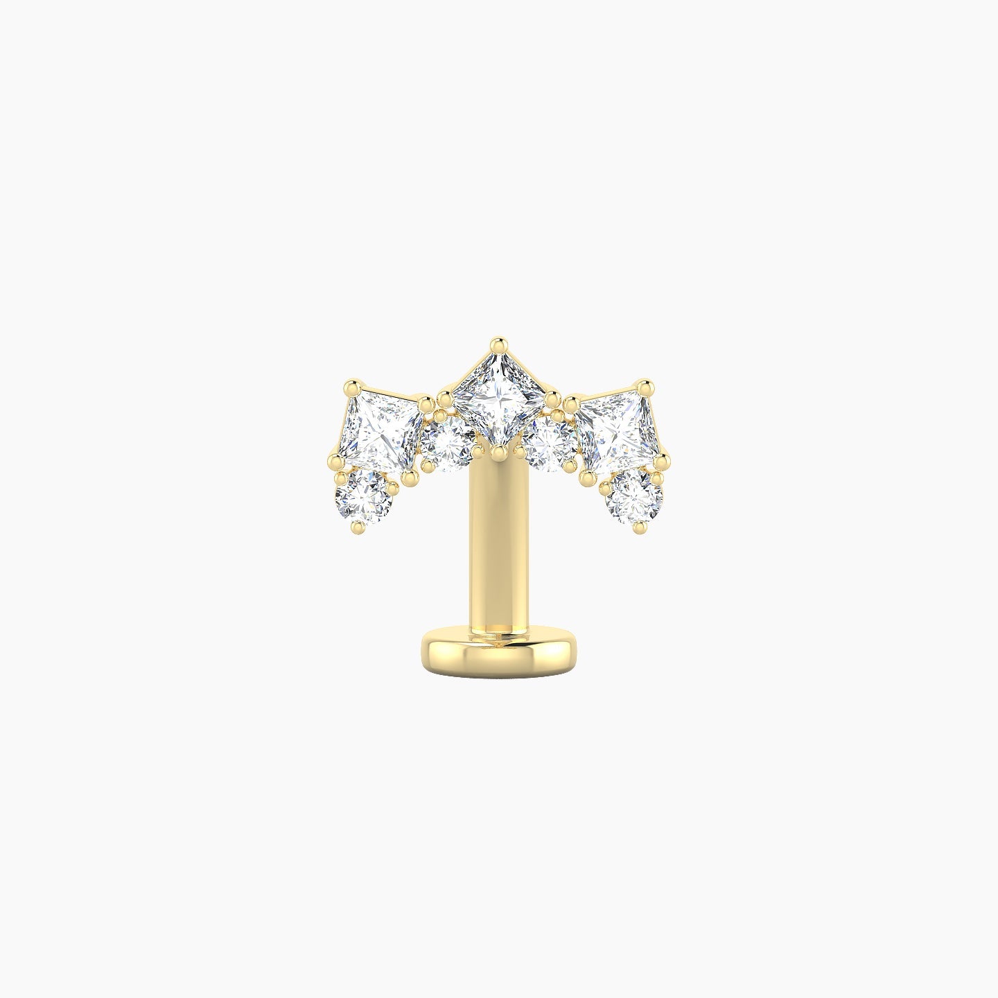 Ariana  M | 18k Yellow Gold 9.5 mm 10 mm Diamond Floating Navel Piercing