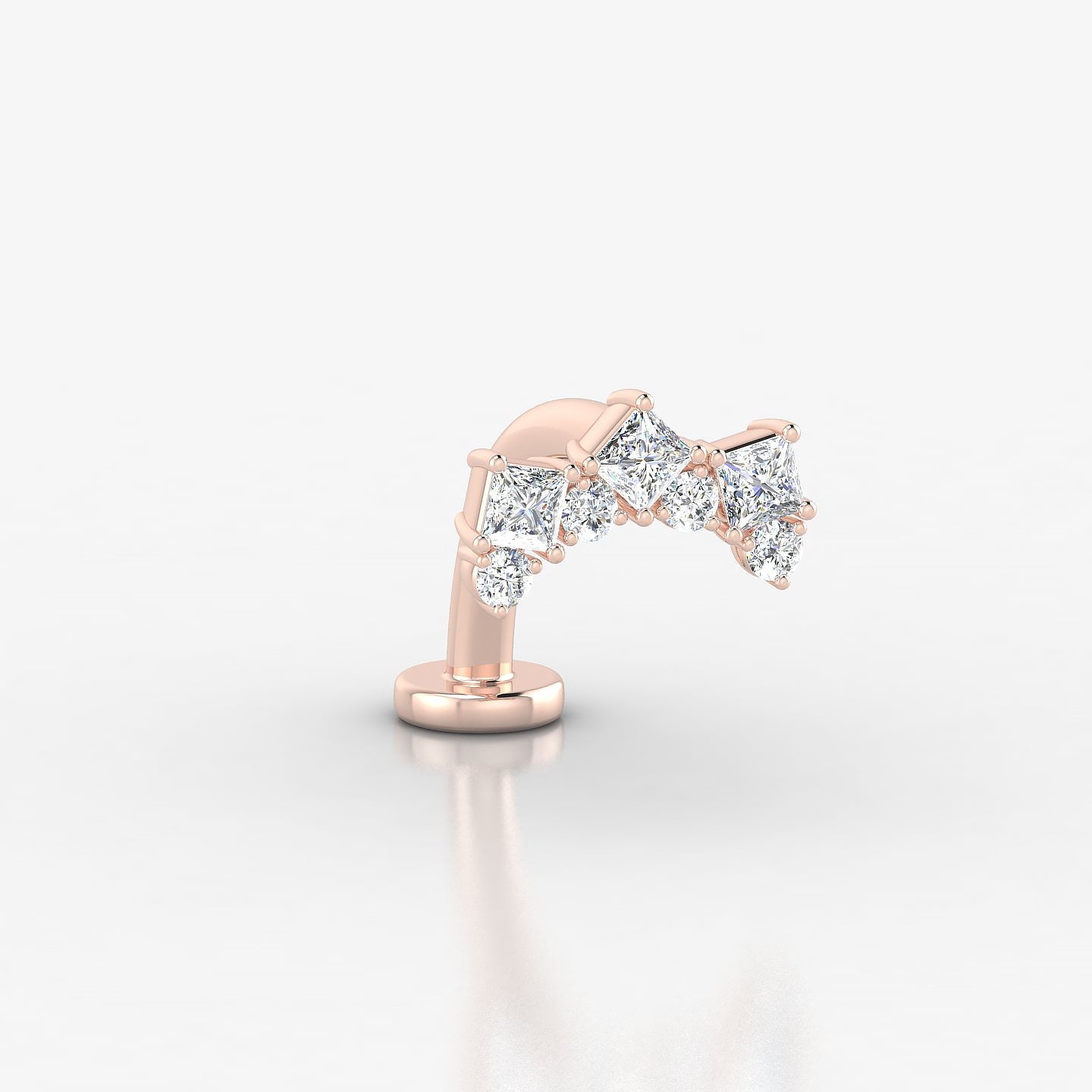 Ariana  M | 18k Rose Gold 9.5 mm 10 mm Diamond Floating Navel Piercing