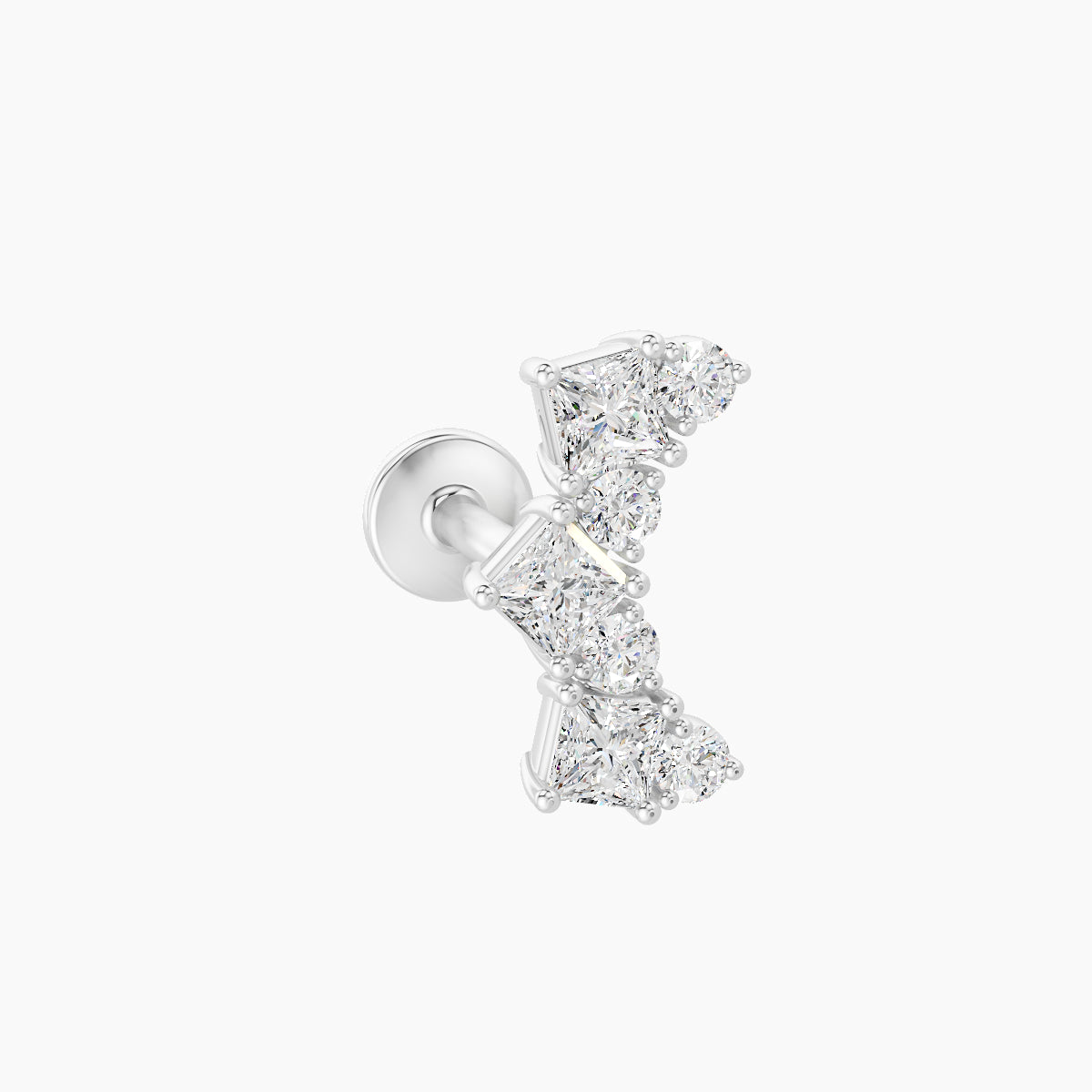 Ariana M | 18k White Gold 9.5 mm 5 mm Diamond Piercing