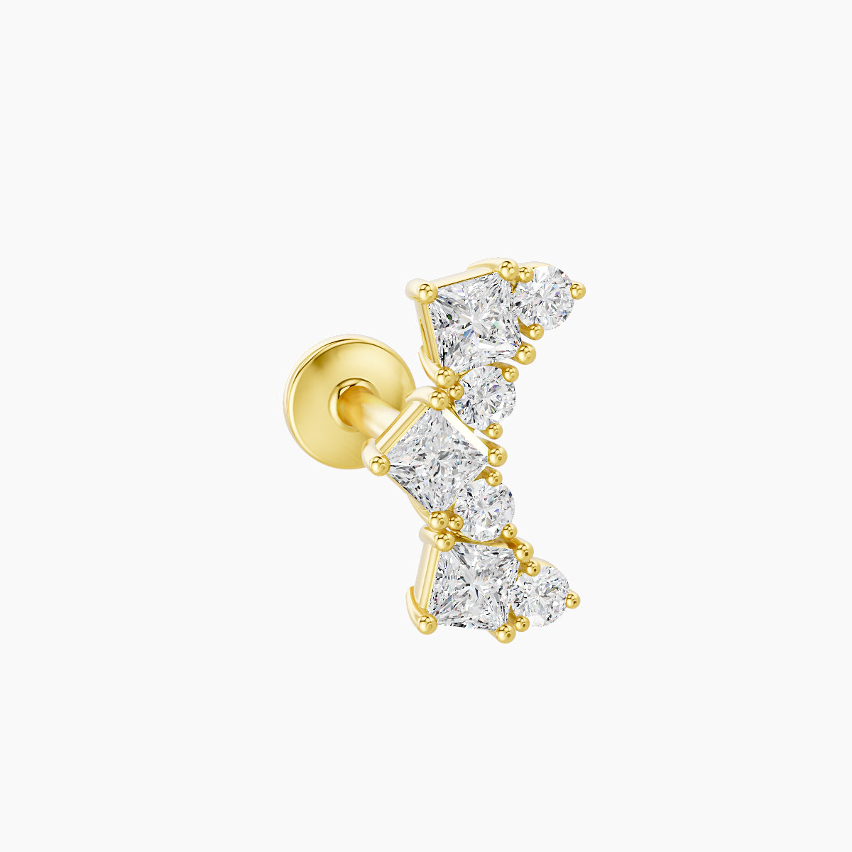 Ariana M | 18k Yellow Gold 9.5 mm 5 mm Diamond Piercing