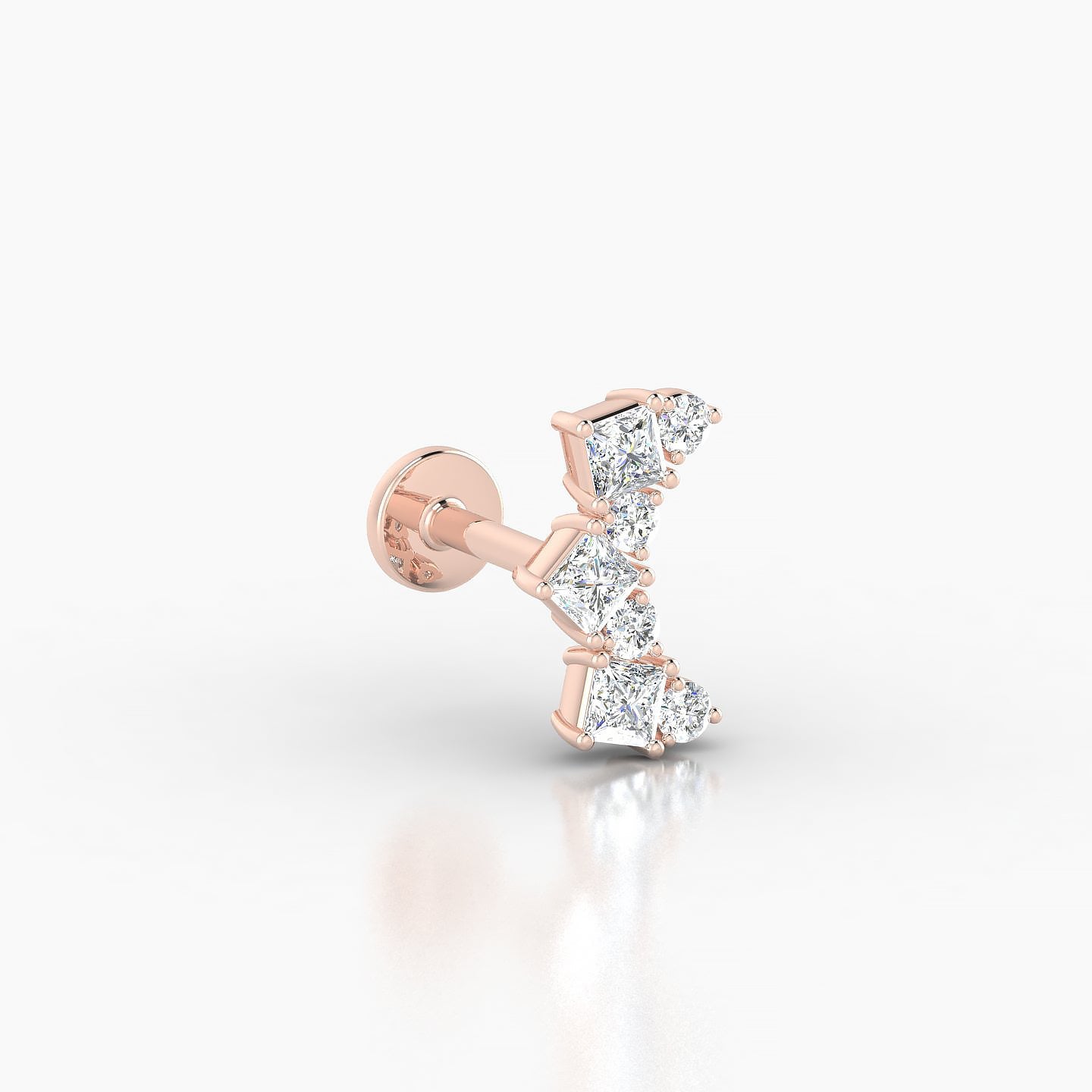 Ariana  M | 18k Rose Gold 9.5 mm 5 mm Diamond Piercing