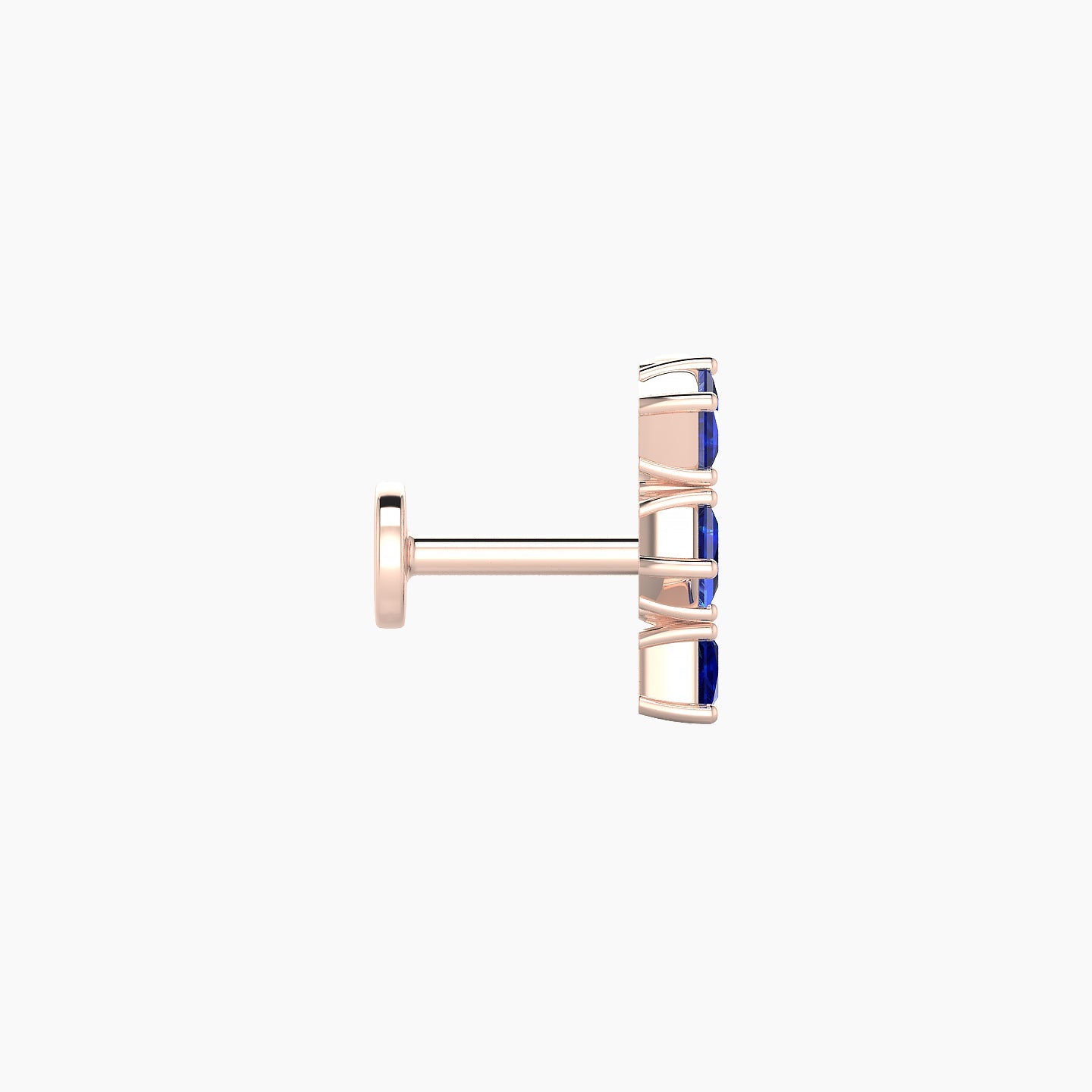 Ariana  M | 18k Rose Gold 5 mm 9.5 mm Sapphire & Diamond Piercing