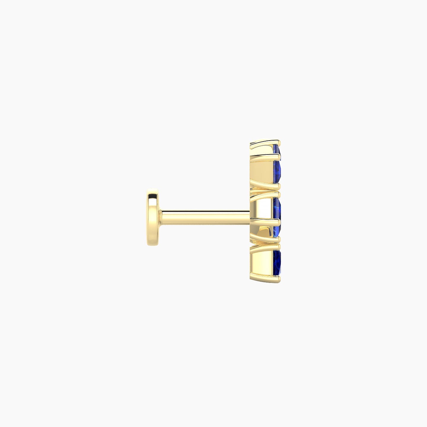 Ariana  M | 18k Yellow Gold 5 mm 9.5 mm Sapphire & Diamond Piercing