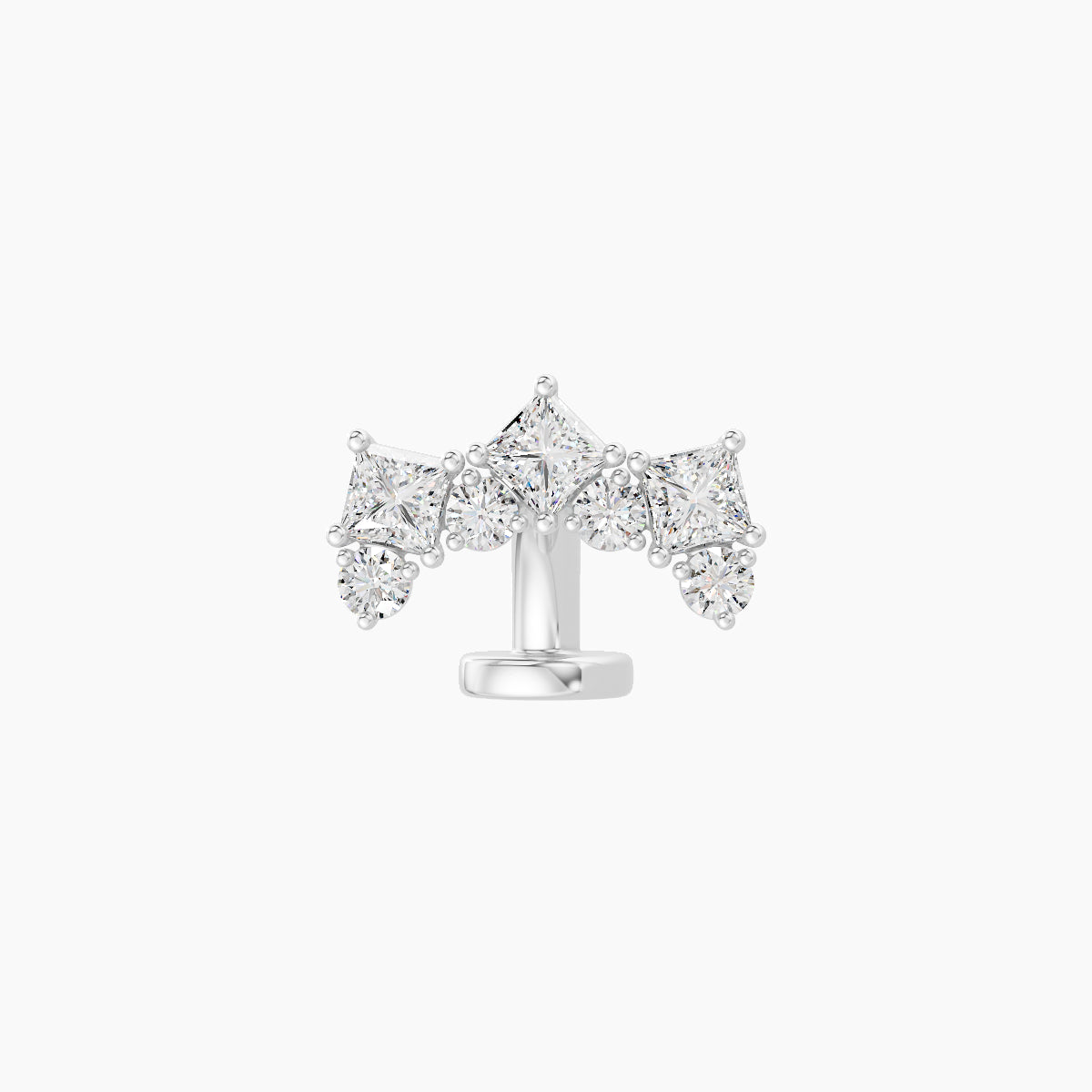 Ariana M | 18k White Gold 9.5 mm 6 mm Diamond Floating Navel Piercing