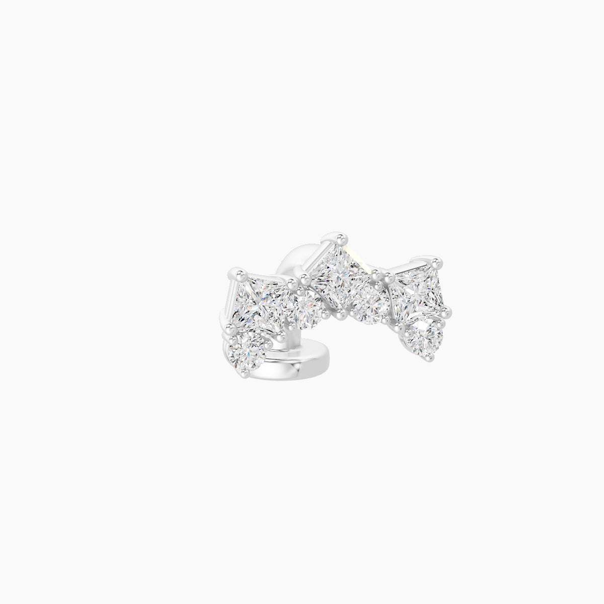Ariana M | 18k White Gold 9.5 mm 6 mm Diamond Floating Navel Piercing