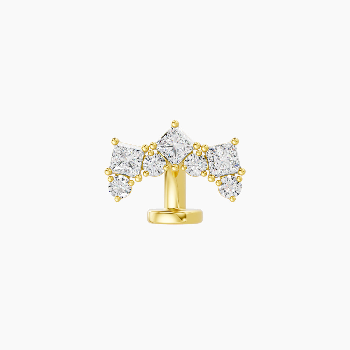 Ariana M | 18k Yellow Gold 9.5 mm 6 mm Diamond Floating Navel Piercing