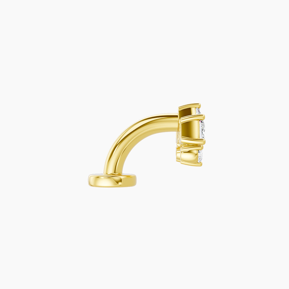 Ariana M | 18k Yellow Gold 9.5 mm 6 mm Diamond Floating Navel Piercing