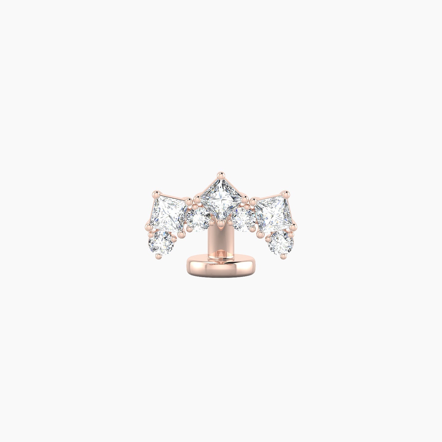 Ariana  M | 18k Rose Gold 9.5 mm 6 mm Diamond Floating Navel Piercing