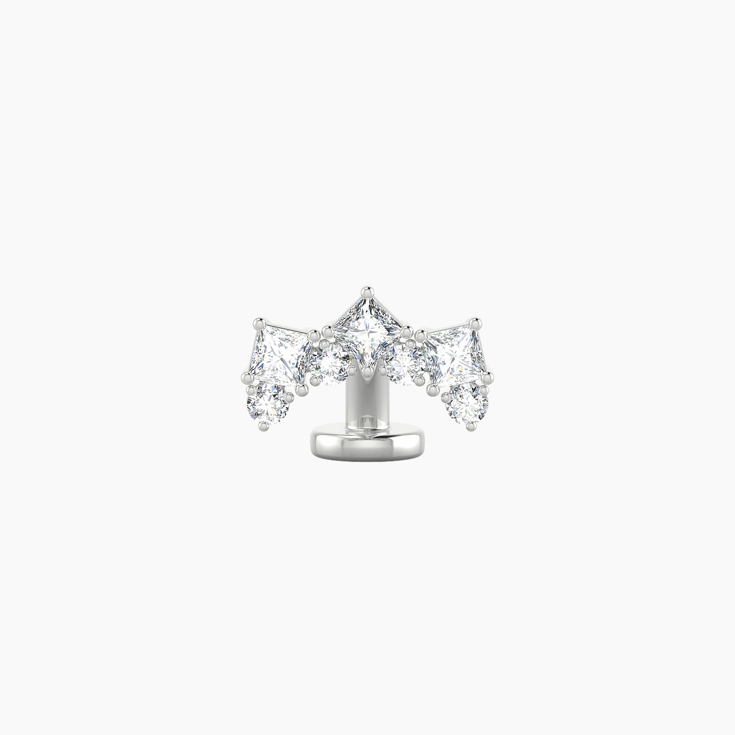 Ariana  M | 18k White Gold 9.5 mm 6 mm Diamond Floating Navel Piercing