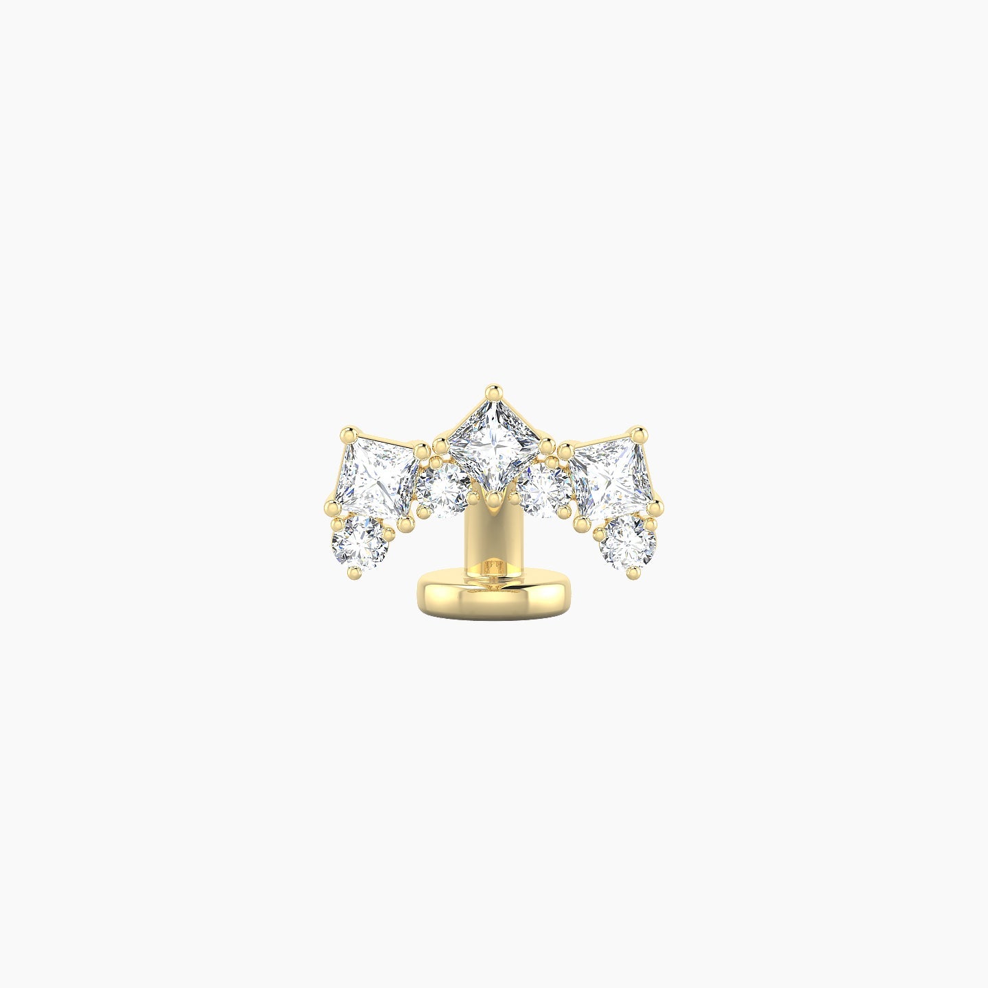 Ariana  M | 18k Yellow Gold 9.5 mm 6 mm Diamond Floating Navel Piercing