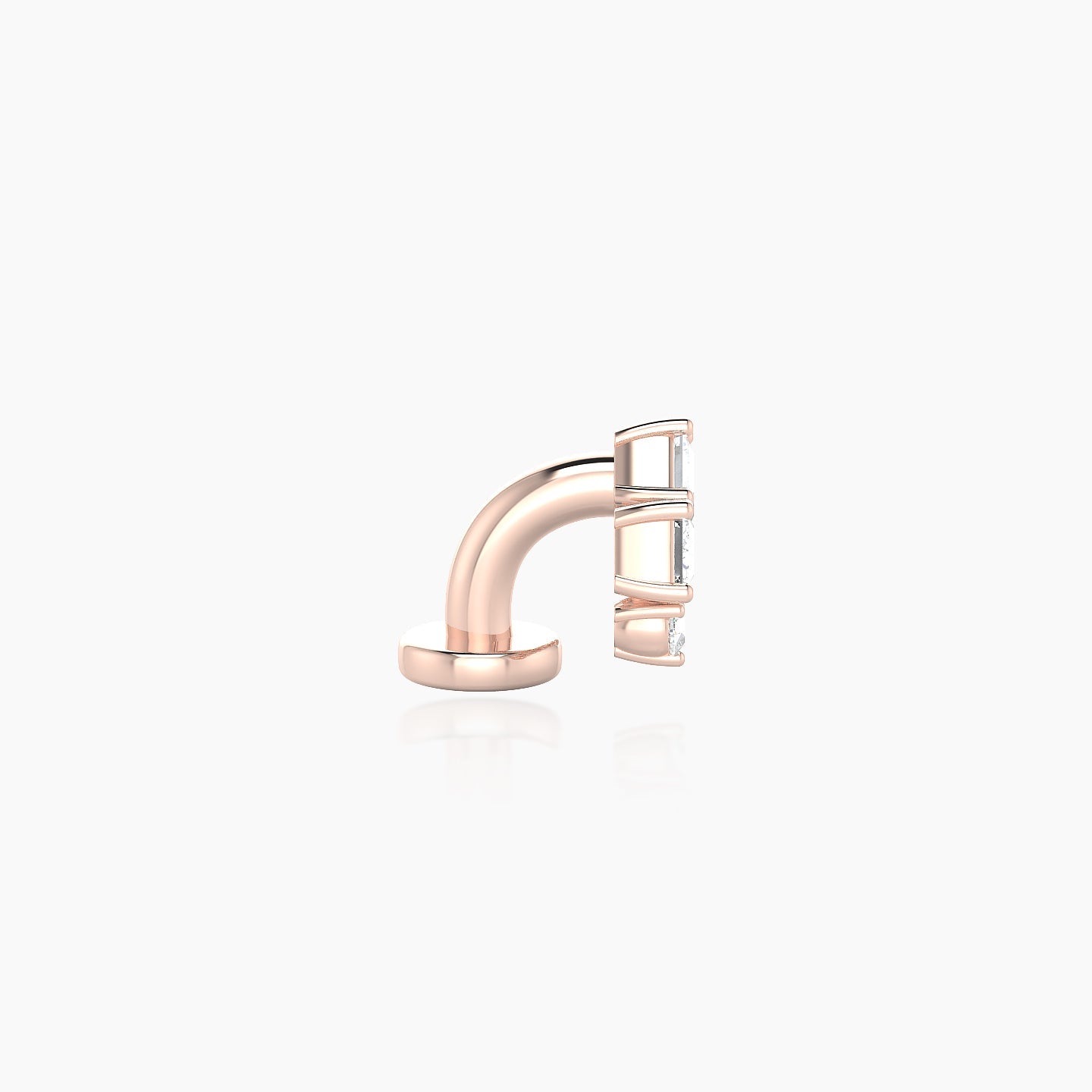 Ariana M | 18k Rose Gold 6 mm 9.5 mm Diamond Floating Navel Piercing