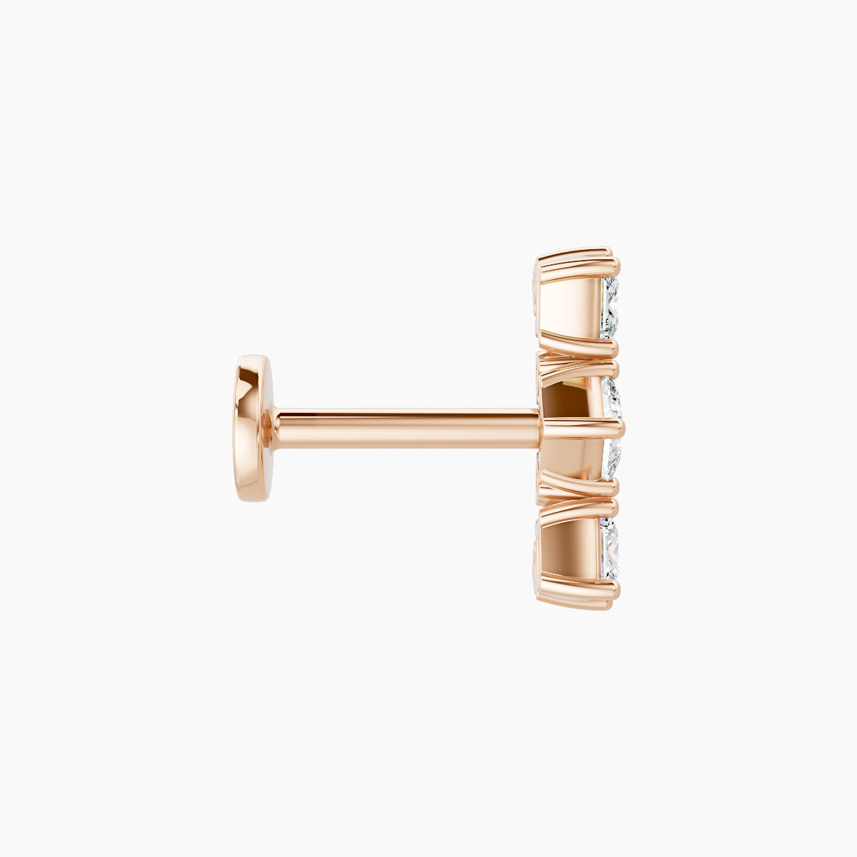 Ariana M | 18k Rose Gold 9.5 mm 6.5 mm Diamond Piercing
