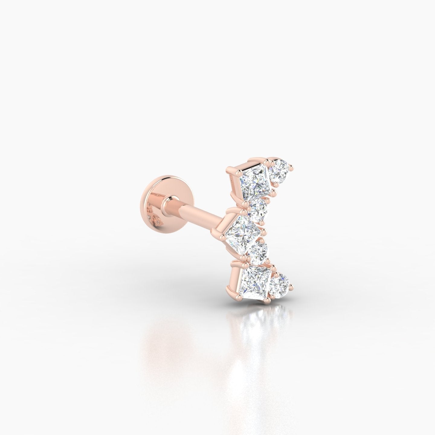 Ariana  M | 18k Rose Gold 9.5 mm 6.5 mm Diamond Piercing