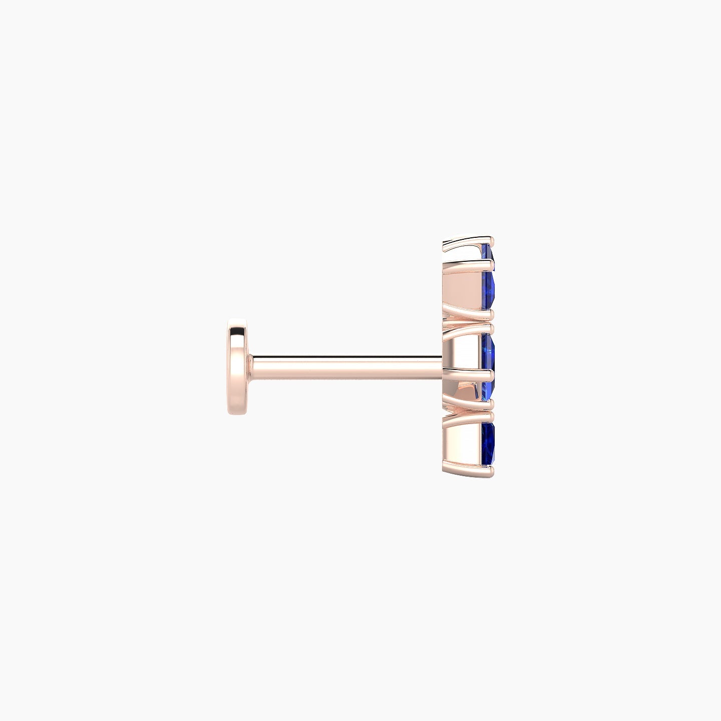 Ariana  M | 18k Rose Gold 6.5 mm 9.5 mm Sapphire & Diamond Piercing