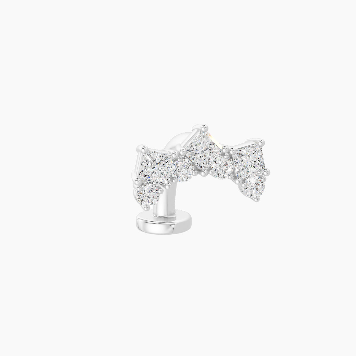 Ariana M | 18k White Gold 9.5 mm 8 mm Diamond Floating Navel Piercing
