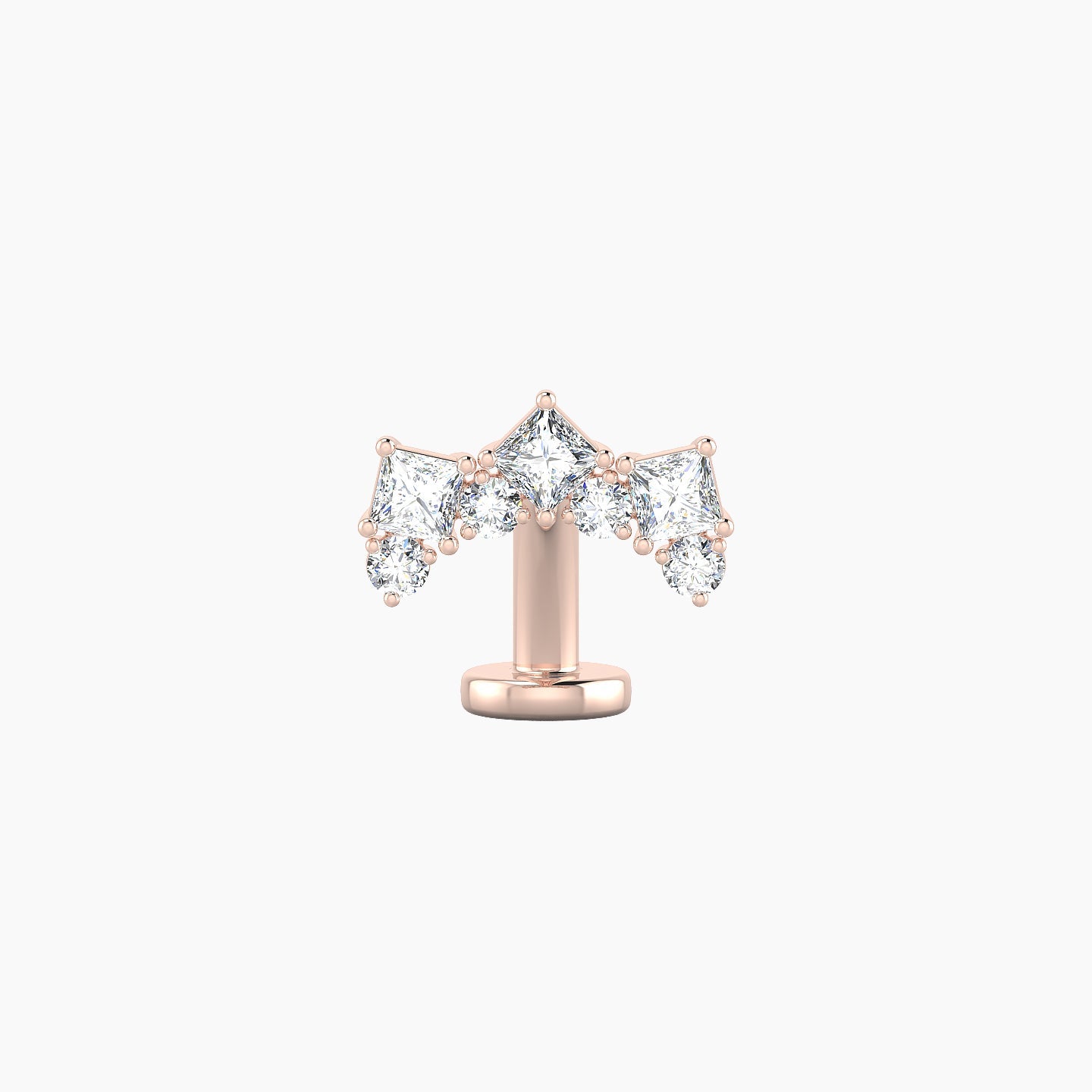 Ariana  M | 18k Rose Gold 9.5 mm 8 mm Diamond Floating Navel Piercing