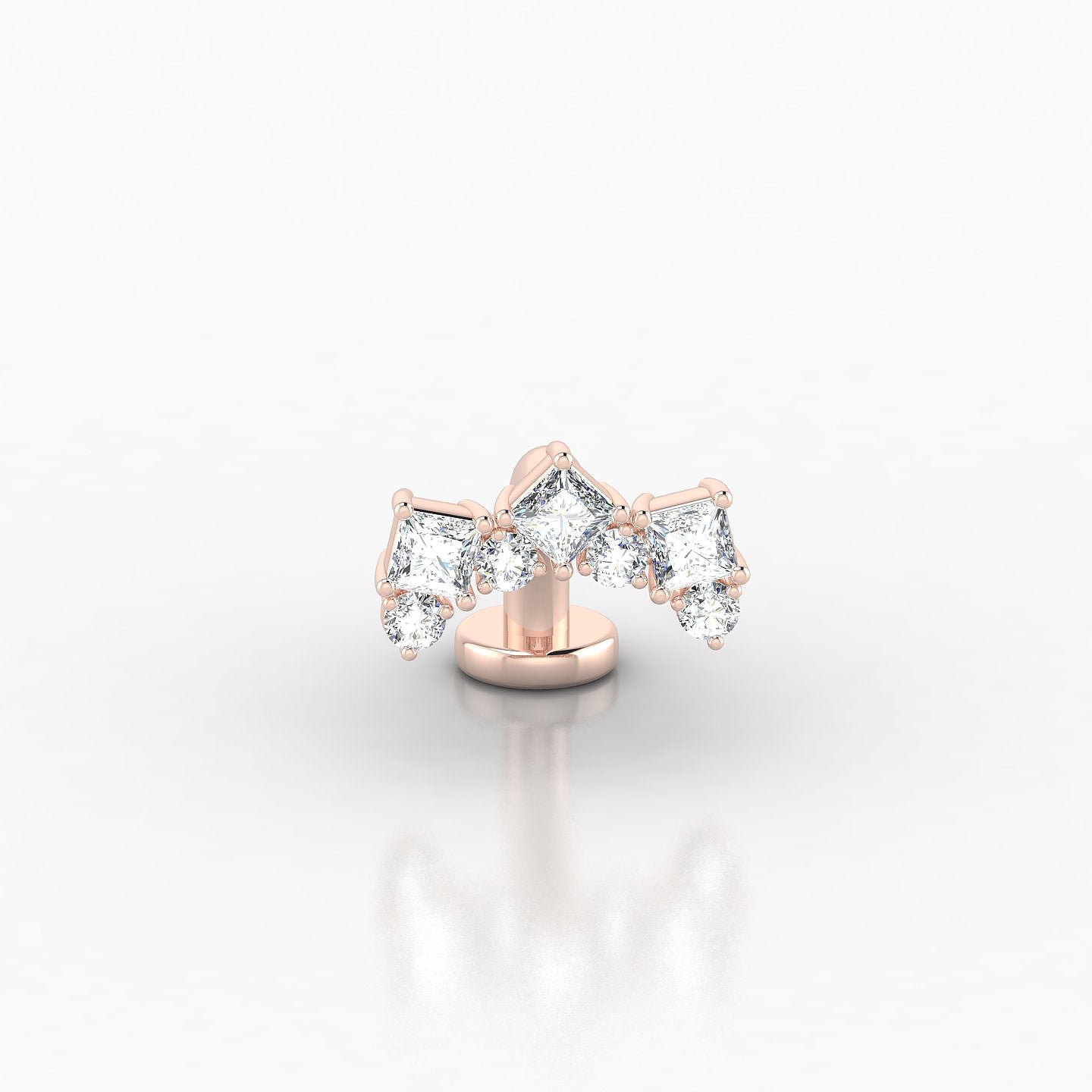 Ariana M | 18k Rose Gold 8 mm 9.5 mm Diamond Floating Navel Piercing
