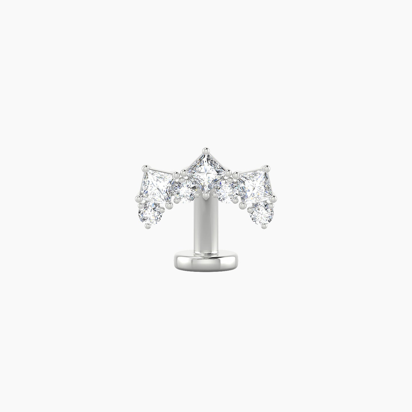 Ariana  M | 18k White Gold 9.5 mm 8 mm Diamond Floating Navel Piercing