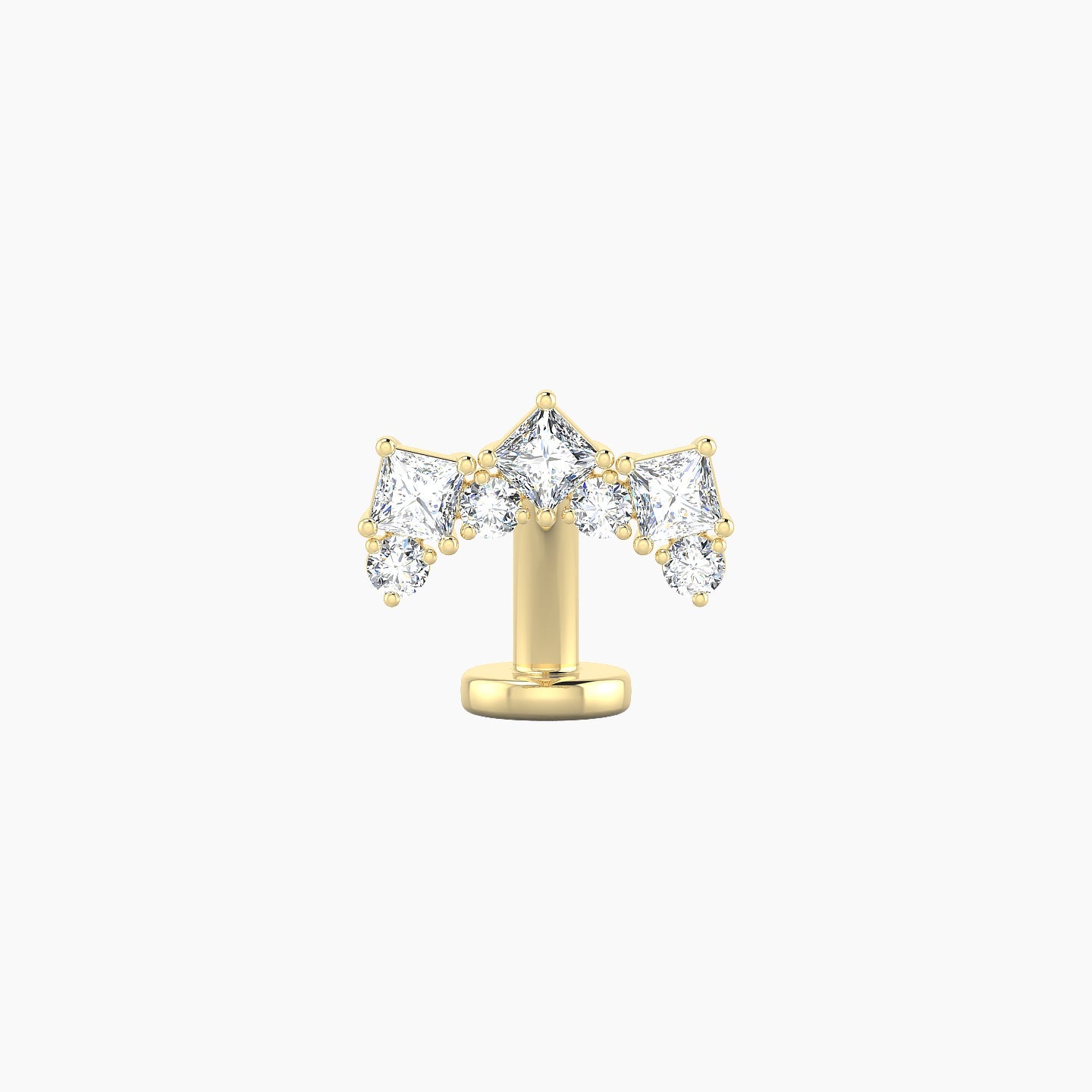 Ariana  M | 18k Yellow Gold 9.5 mm 8 mm Diamond Floating Navel Piercing