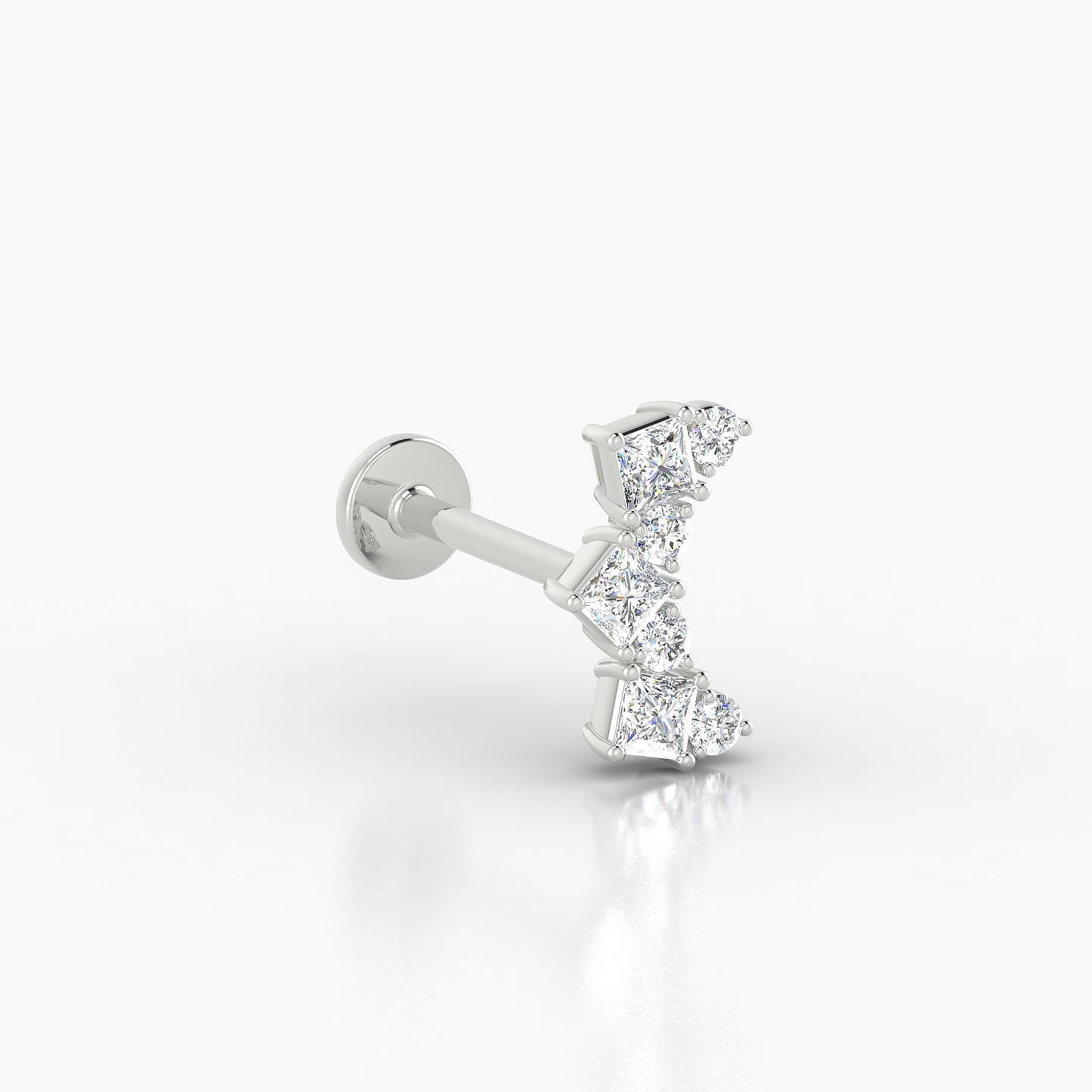 Ariana  M | 18k White Gold 9.5 mm 8 mm Diamond Piercing