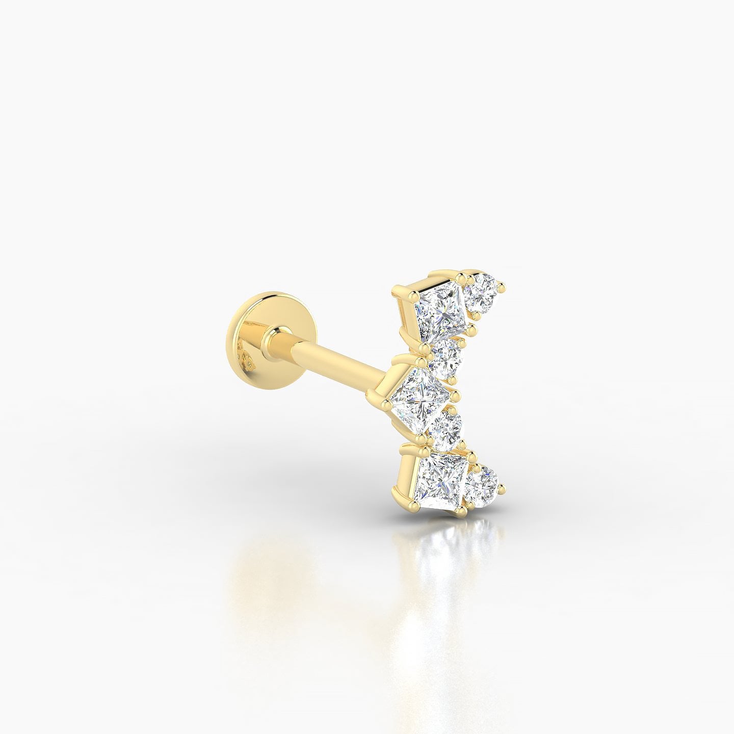 Ariana  M | 18k Yellow Gold 9.5 mm 8 mm Diamond Piercing