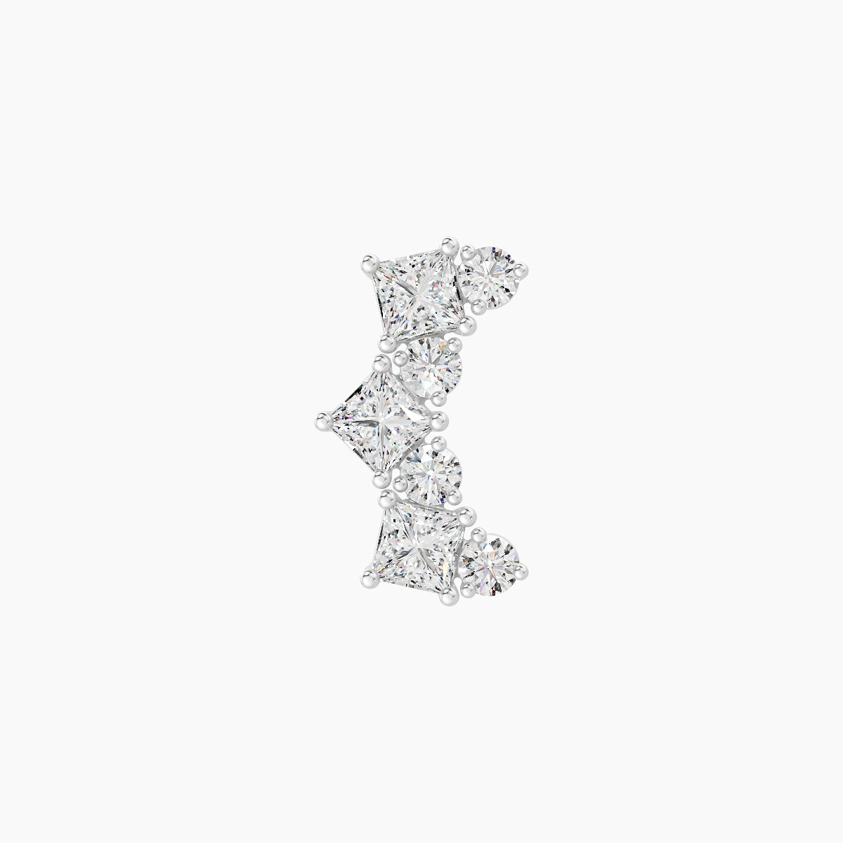 Ariana M | 18k White Gold 9.5 mm Diamond Earring