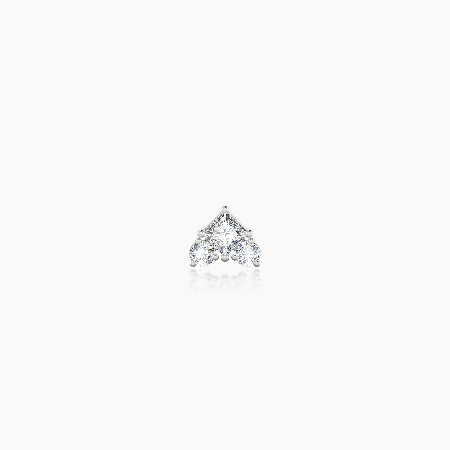 Ariana  S | 18k White Gold 4.5 mm 5 mm Diamond Nostril Piercing