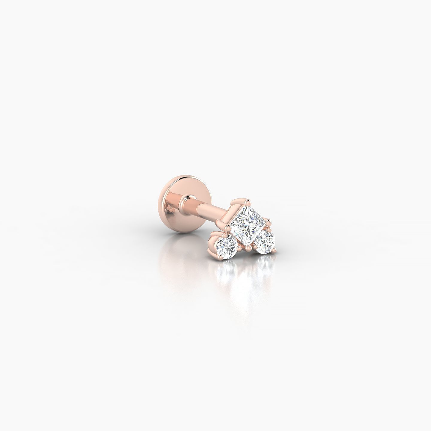 Ariana  S | 18k Rose Gold 4.5 mm 5 mm Diamond Nostril Piercing