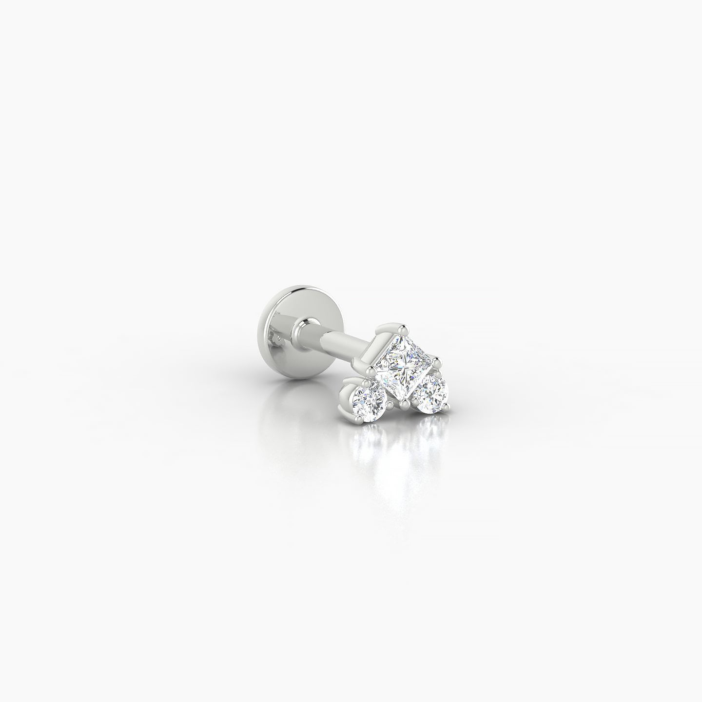 Ariana  S | 18k White Gold 4.5 mm 5 mm Diamond Nostril Piercing