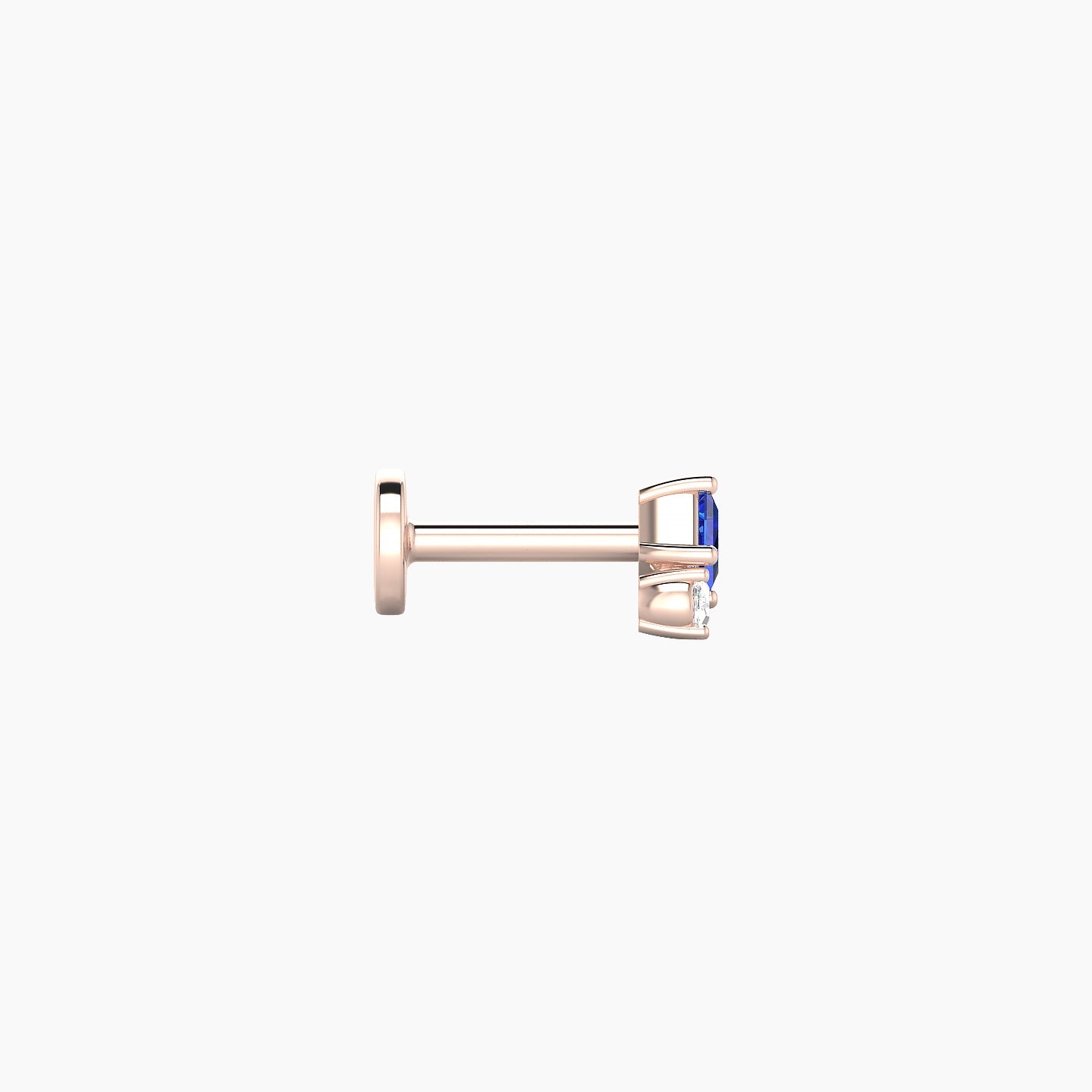 Ariana  S | 18k Rose Gold 5 mm 4.5 mm Sapphire & Diamond Nostril Piercing