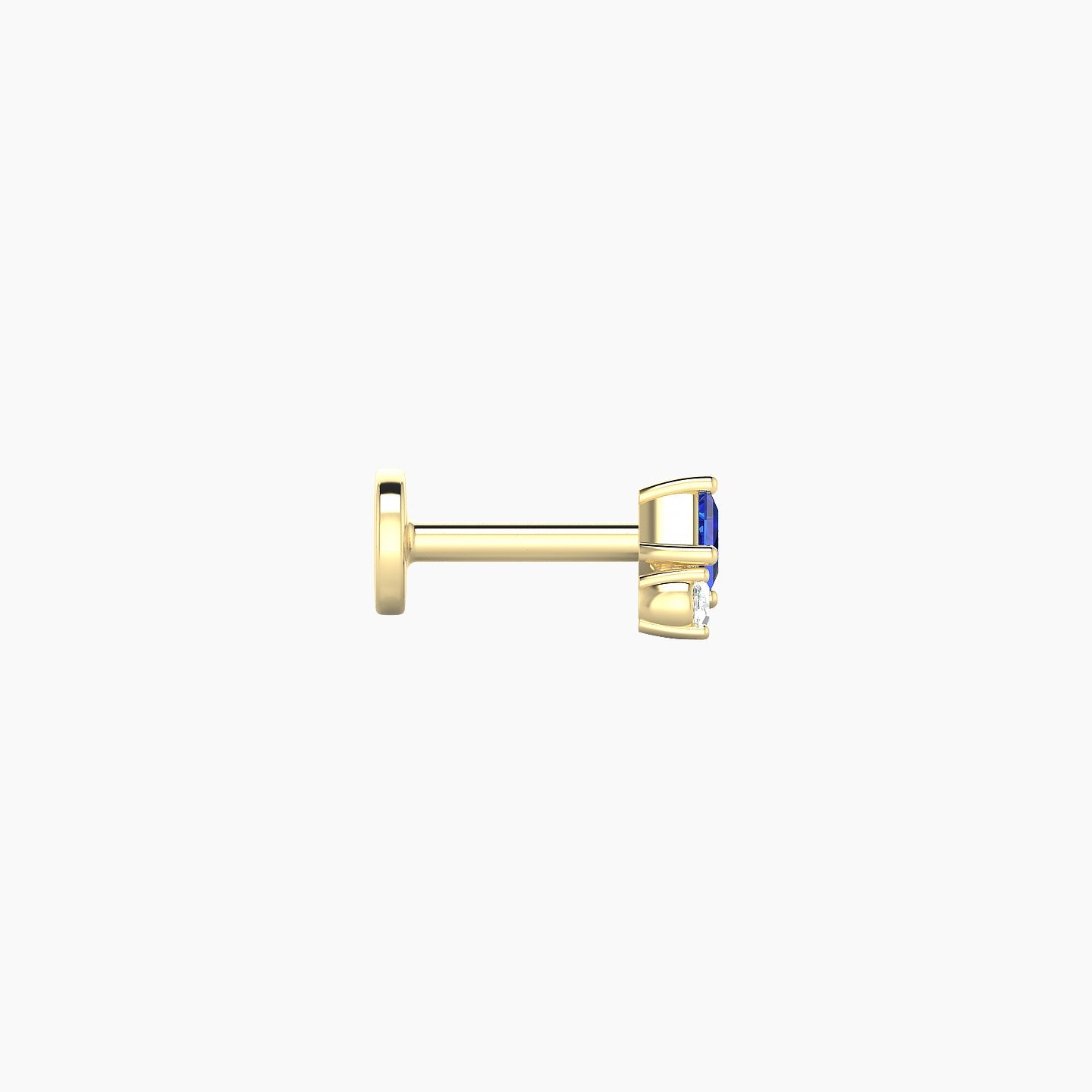 Ariana  S | 18k Yellow Gold 5 mm 4.5 mm Sapphire & Diamond Nostril Piercing