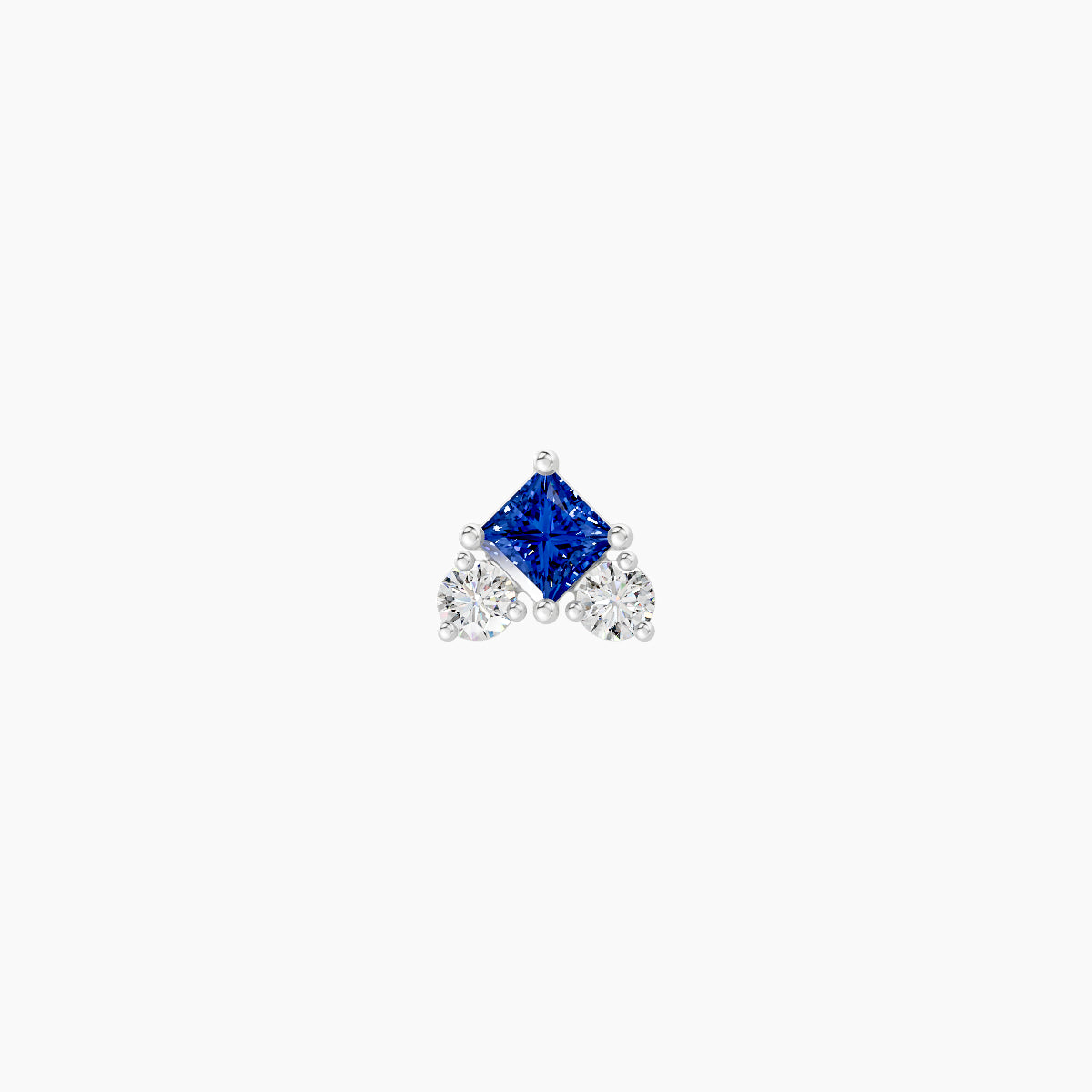 Ariana  S | 18k White Gold 5 mm 4.5 mm Sapphire & Diamond Piercing