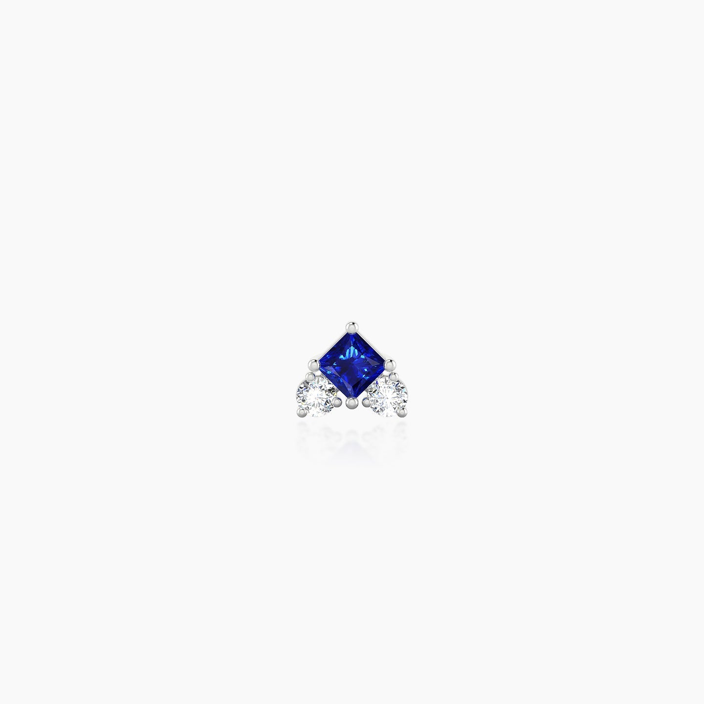 Ariana  S | 18k White Gold 5 mm 4.5 mm Sapphire & Diamond Piercing