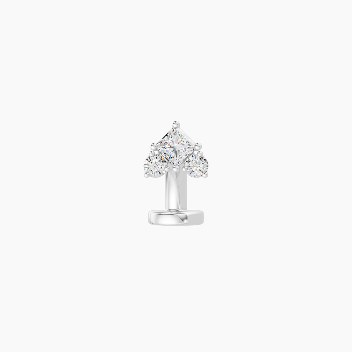 Ariana S | 18k White Gold 4.5 mm 6 mm Diamond Floating Navel Piercing