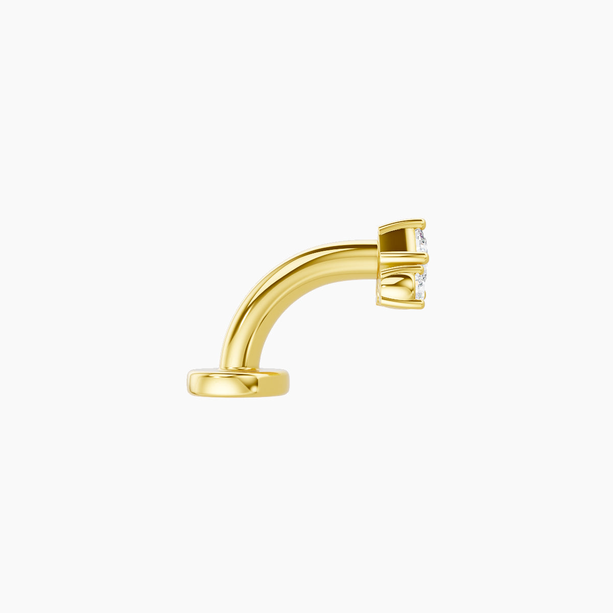 Ariana S | 18k Yellow Gold 4.5 mm 6 mm Diamond Floating Navel Piercing