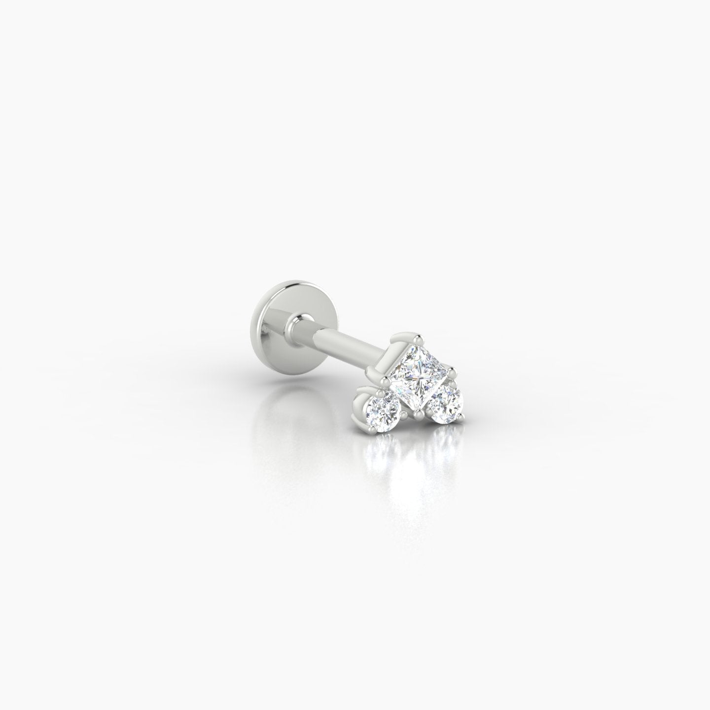 Ariana  S | 18k White Gold 4.5 mm 6.5 mm Diamond Nostril Piercing