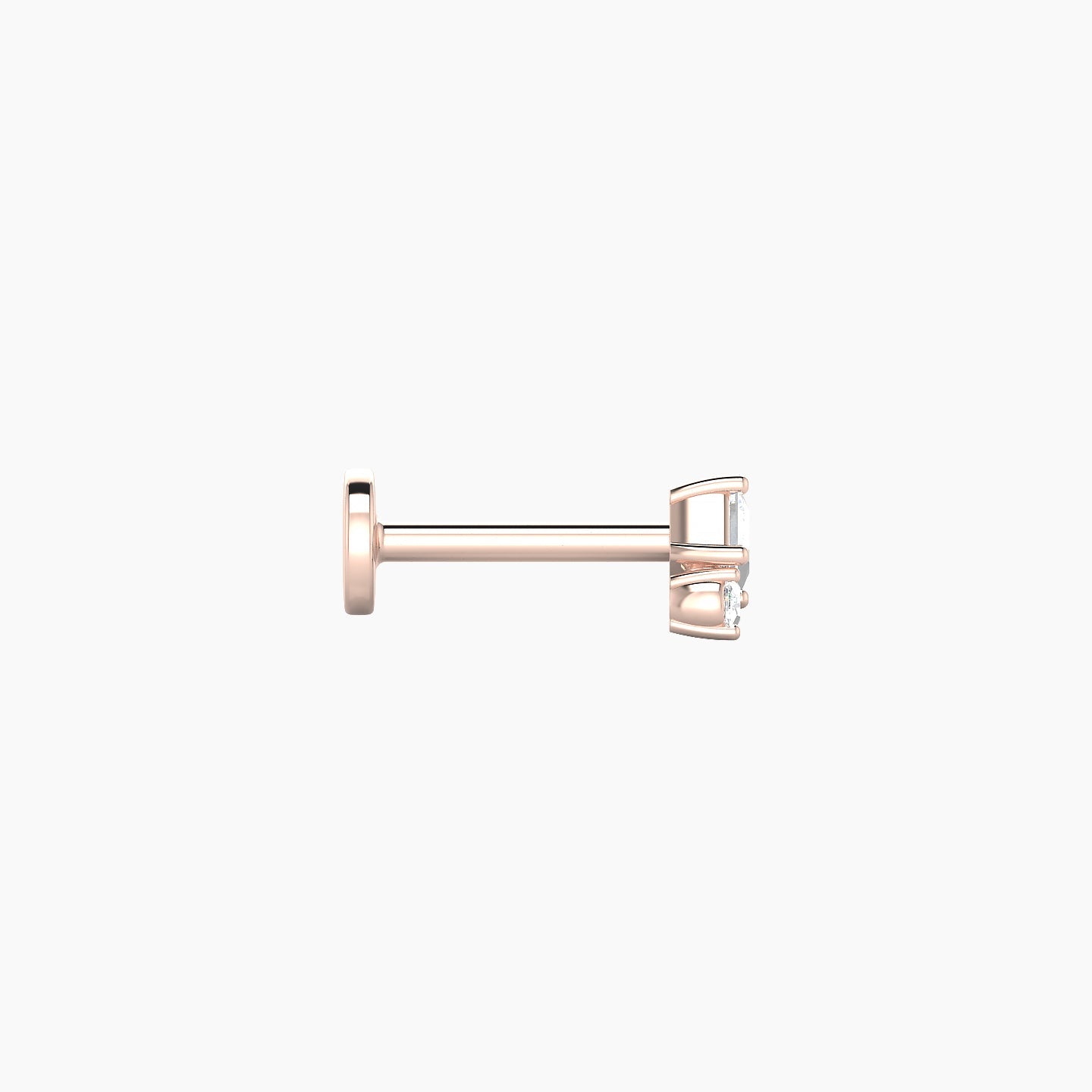 Ariana  S | 18k Rose Gold 4.5 mm 6.5 mm Diamond Nostril Piercing