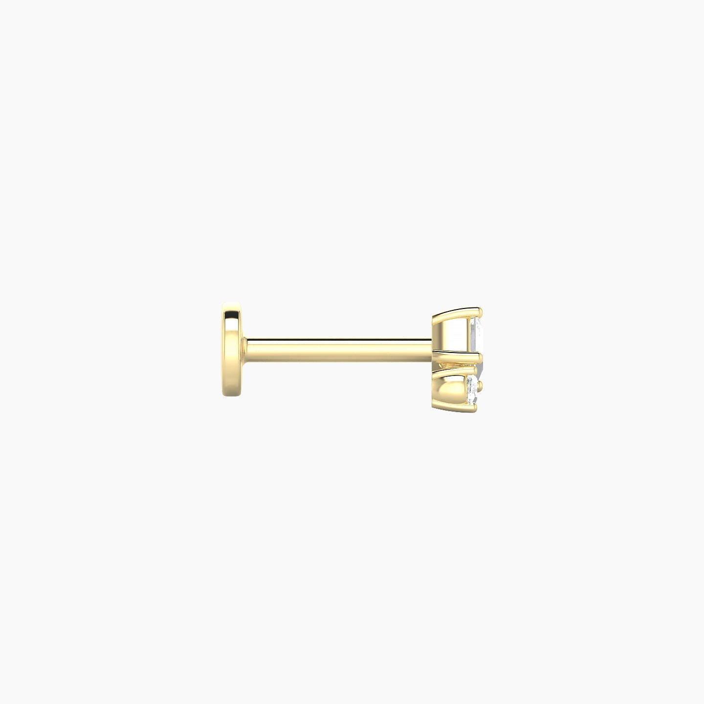 Ariana  S | 18k Yellow Gold 4.5 mm 6.5 mm Diamond Nostril Piercing