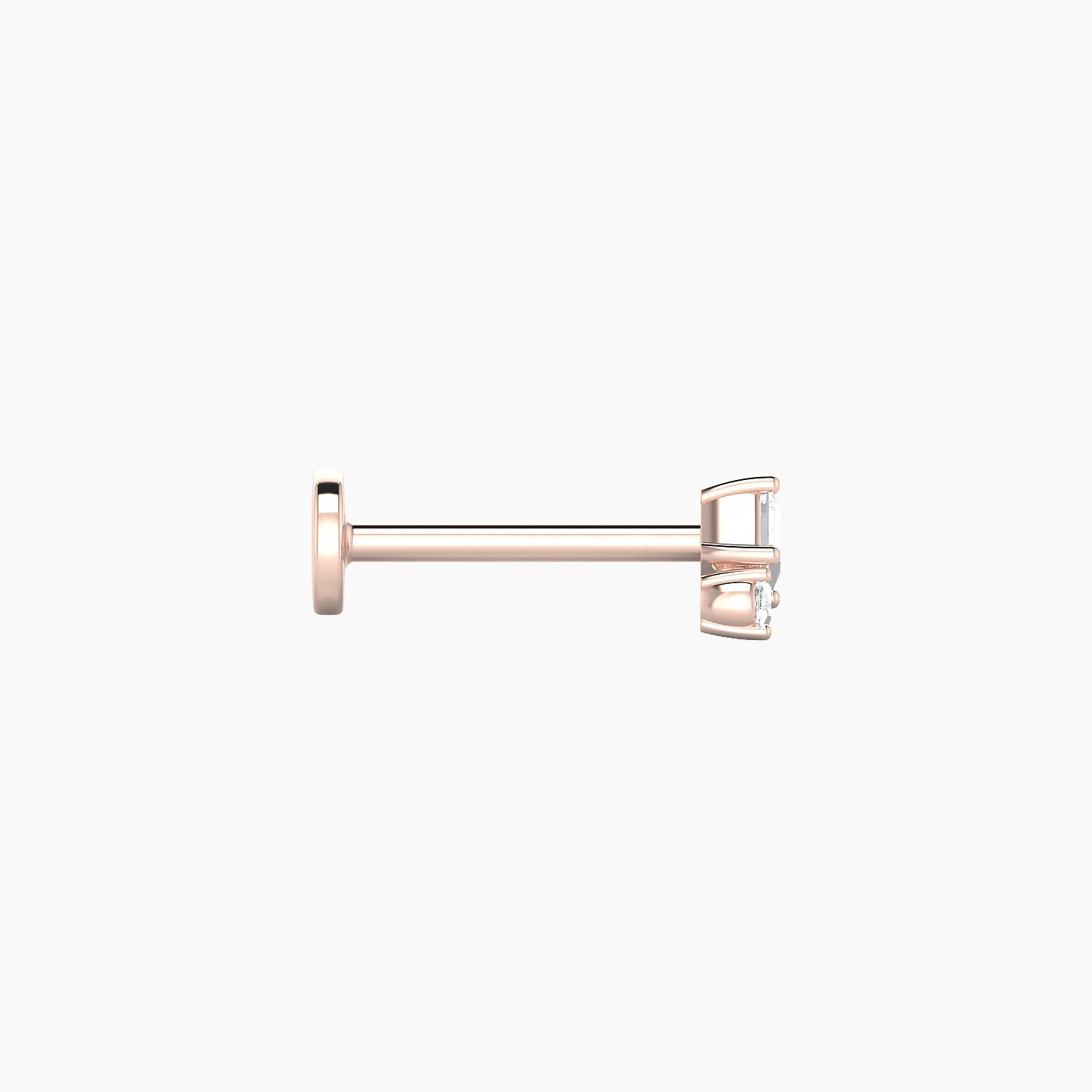 Ariana  S | 18k Rose Gold 4.5 mm 8 mm Diamond Nostril Piercing