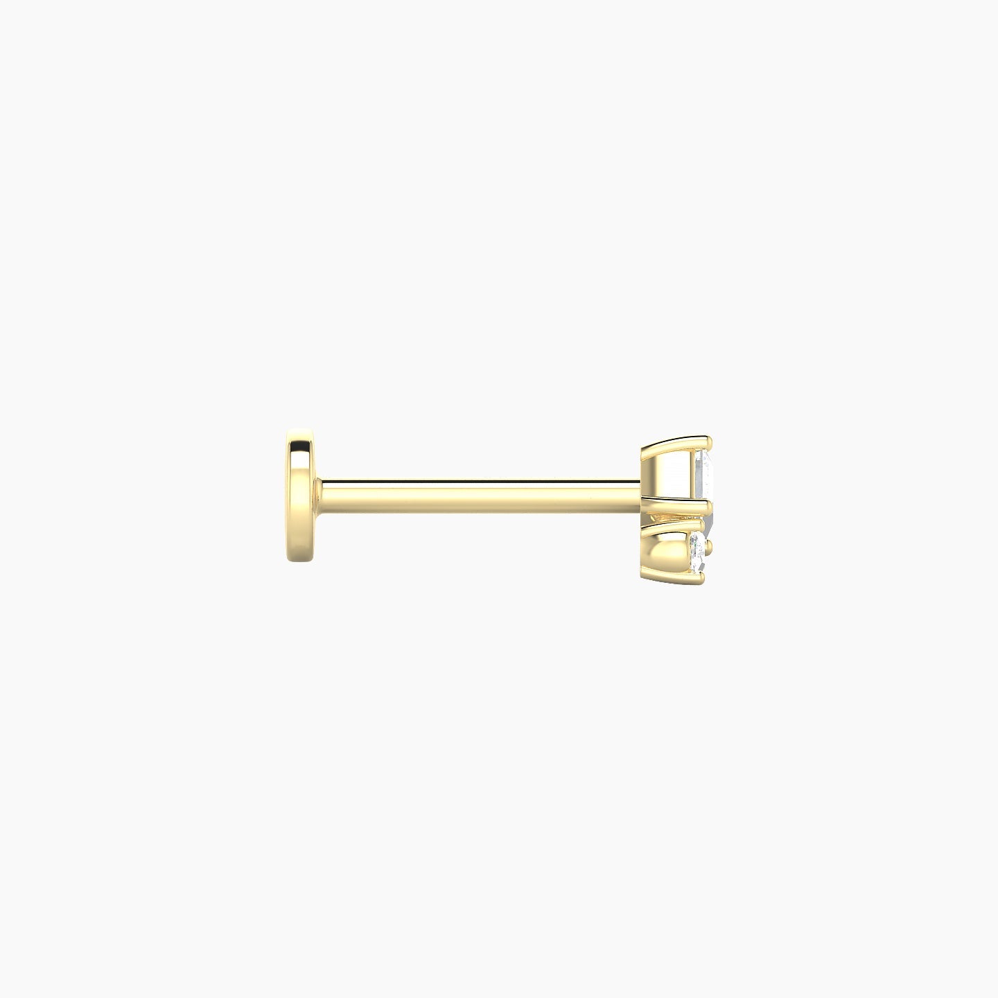 Ariana  S | 18k Yellow Gold 4.5 mm 8 mm Diamond Nostril Piercing