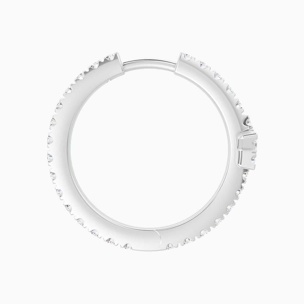 Asteria | 18k White Gold 11 mm Star Diamond Hoop Piercing