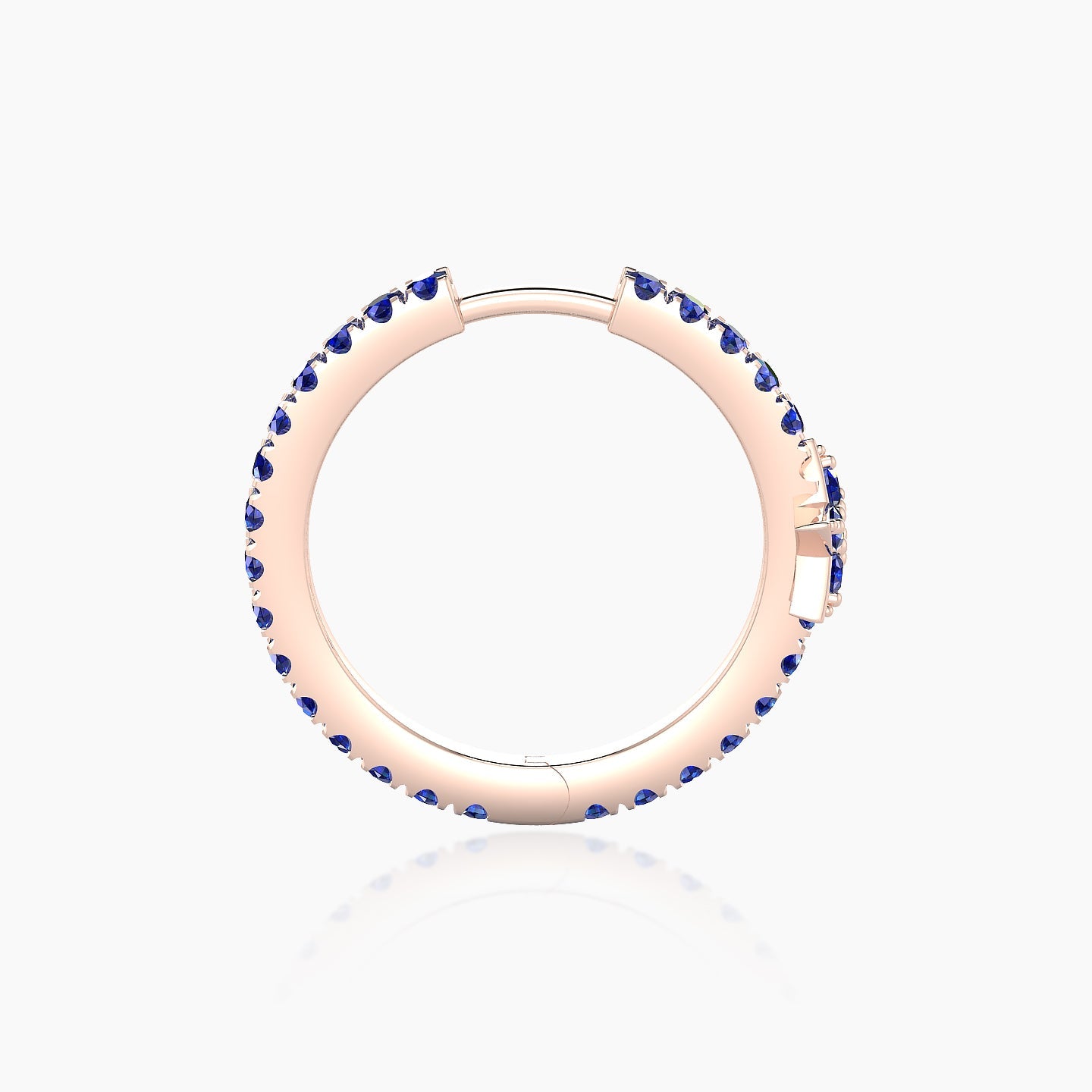 Asteria | 18k Rose Gold 11 mm Star Sapphire Hoop Piercing