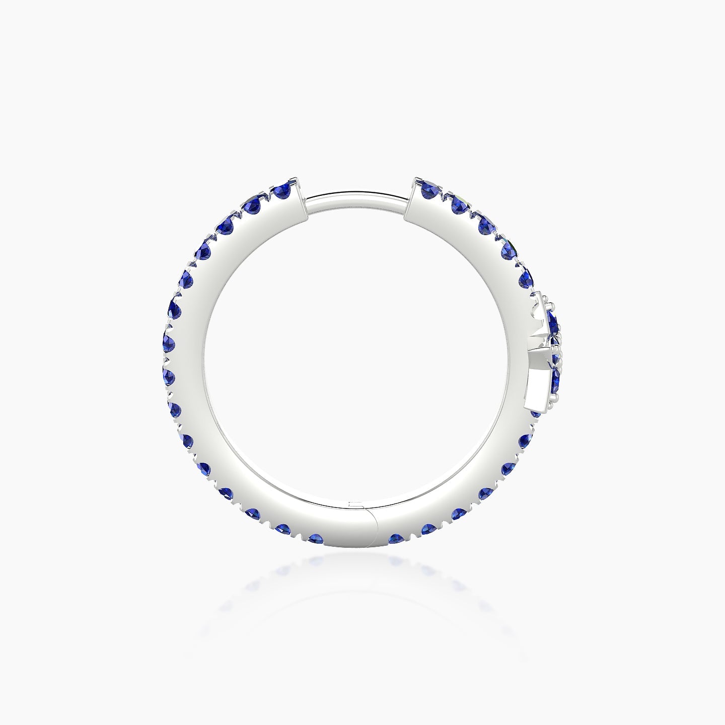 Asteria | 18k White Gold 11 mm Star Sapphire Hoop Piercing