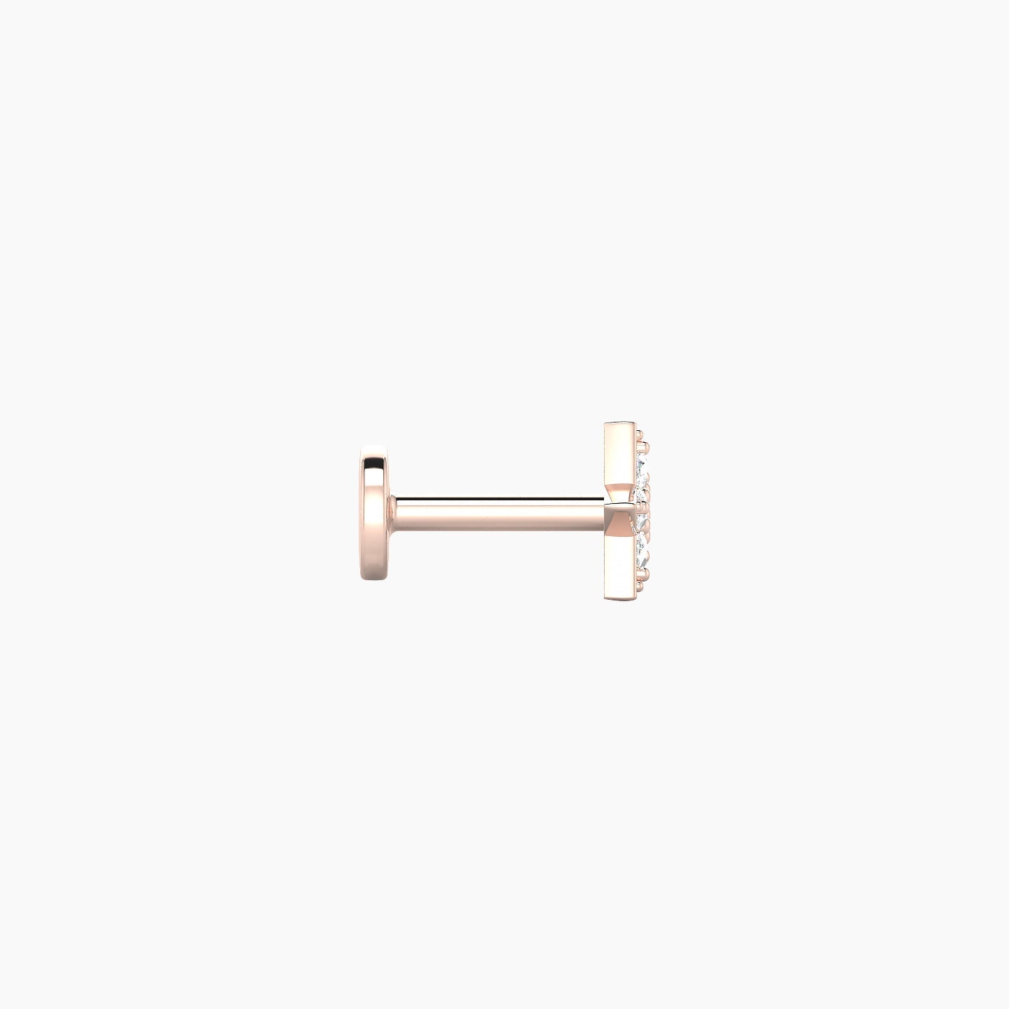 Asteria | 18k Rose Gold 5 mm 5 mm Star Diamond Nostril Piercing