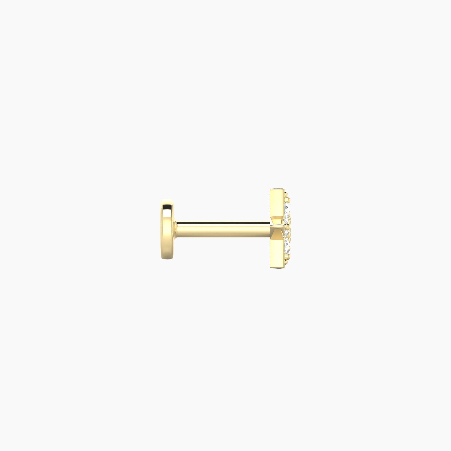 Asteria | 18k Yellow Gold 5 mm 5 mm Star Diamond Nostril Piercing