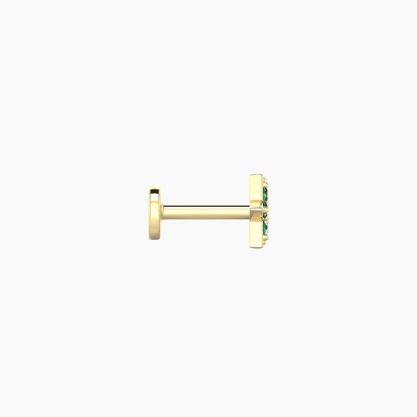 Asteria | 18k Yellow Gold 5 mm 5 mm Star Emerald Nostril Piercing