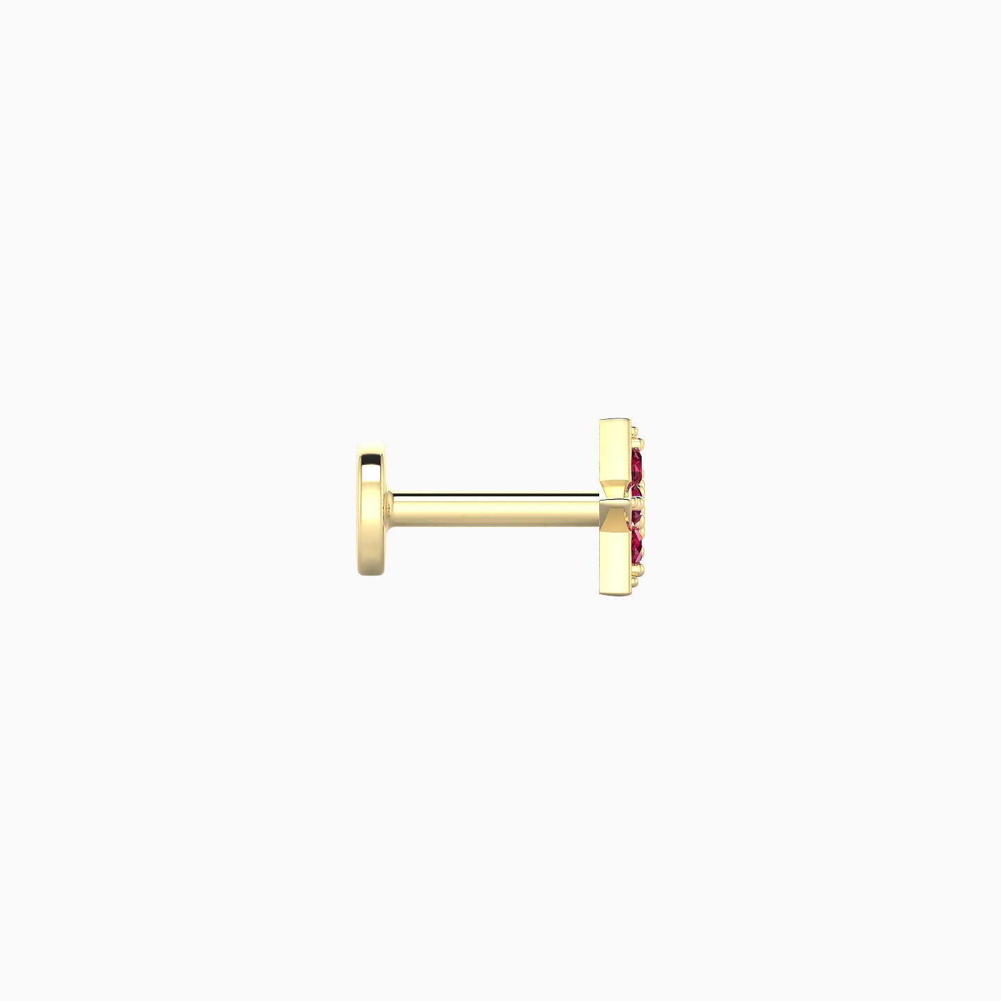 Asteria | 18k Yellow Gold 5 mm 5 mm Star Ruby Nostril Piercing