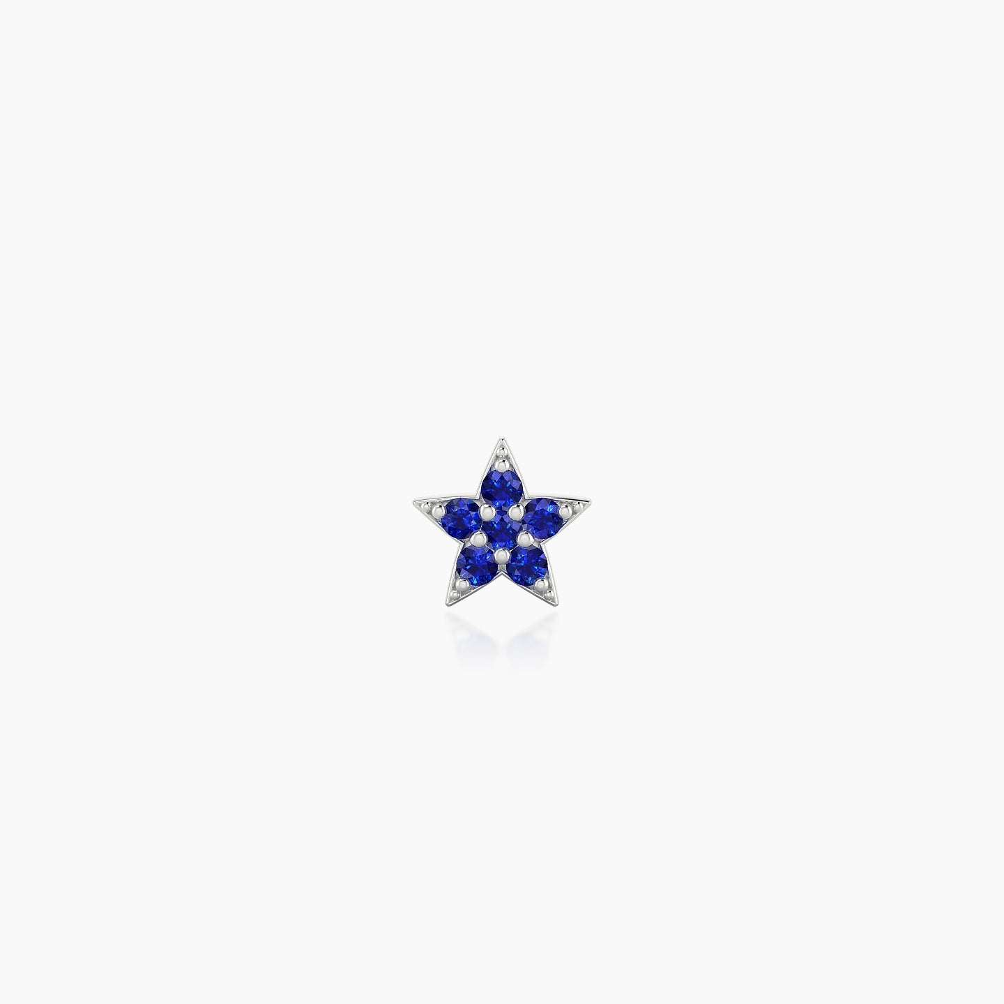 Asteria | 18k White Gold 5 mm 5 mm Star Sapphire Piercing