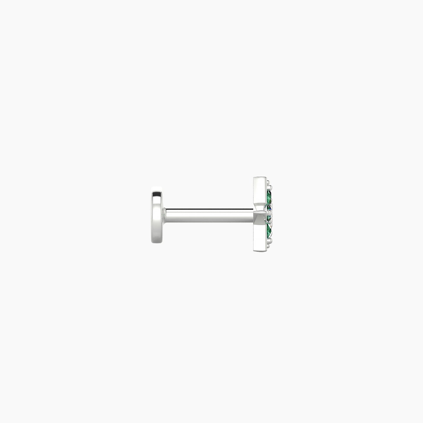 Asteria | 18k White Gold 5 mm 5 mm Star Emerald Piercing